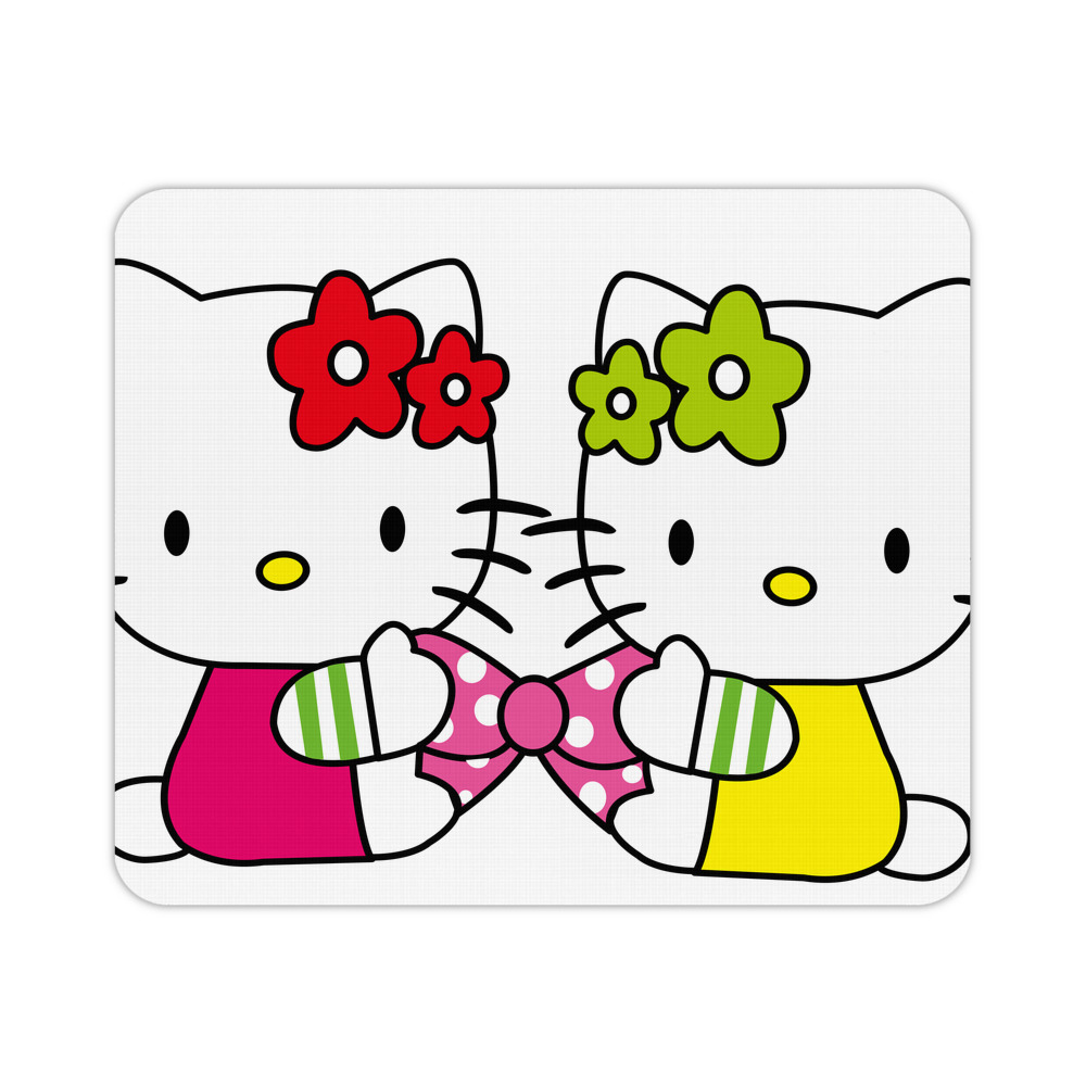 （画像用） Hello Kitty ハローキティ マウスパッド ステッチ加工 ラバー素材 防水 滑り止め 超薄型 ゲーミング/オフィス対応