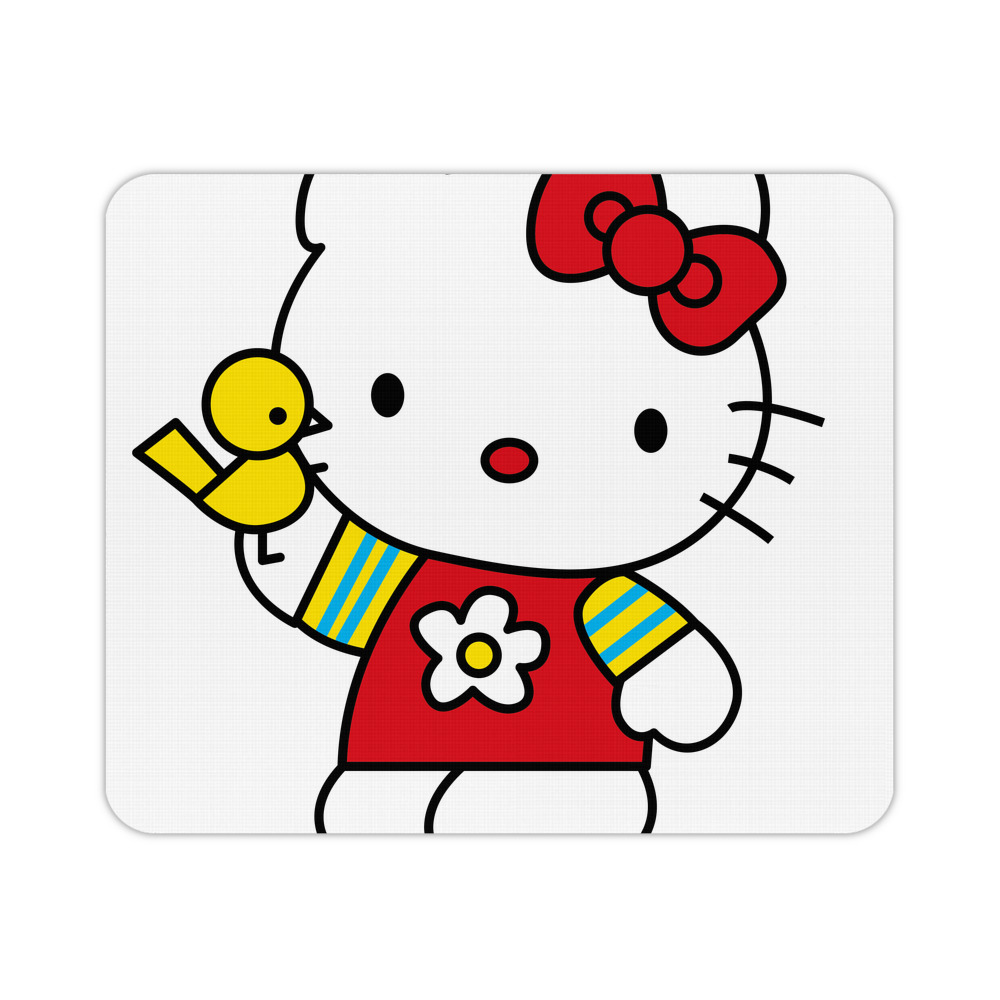 （画像用） Hello Kitty ハローキティ マウスパッド ステッチ加工 ラバー素材 防水 滑り止め 超薄型 ゲーミング/オフィス対応