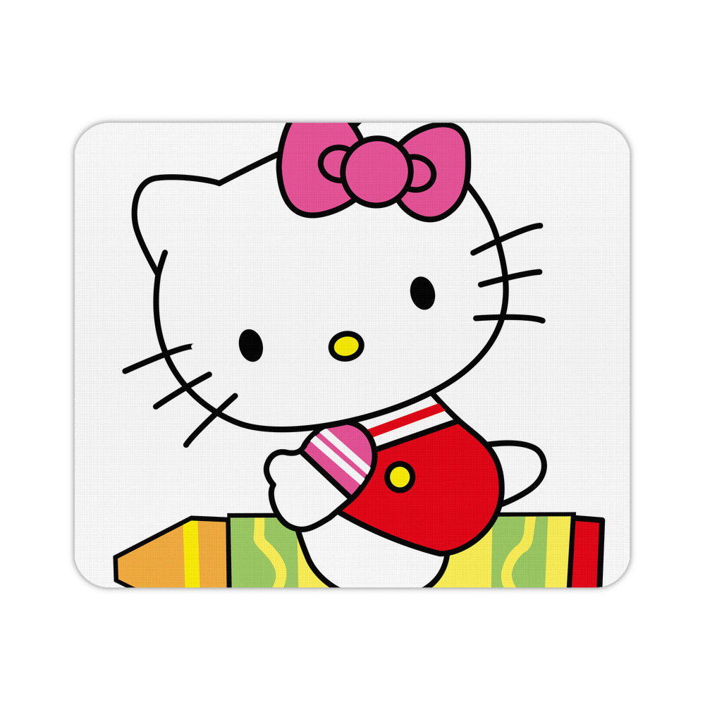 （画像用） Hello Kitty ハローキティ マウスパッド ステッチ加工 ラバー素材 防水 滑り止め 超薄型 ゲーミング/オフィス対応