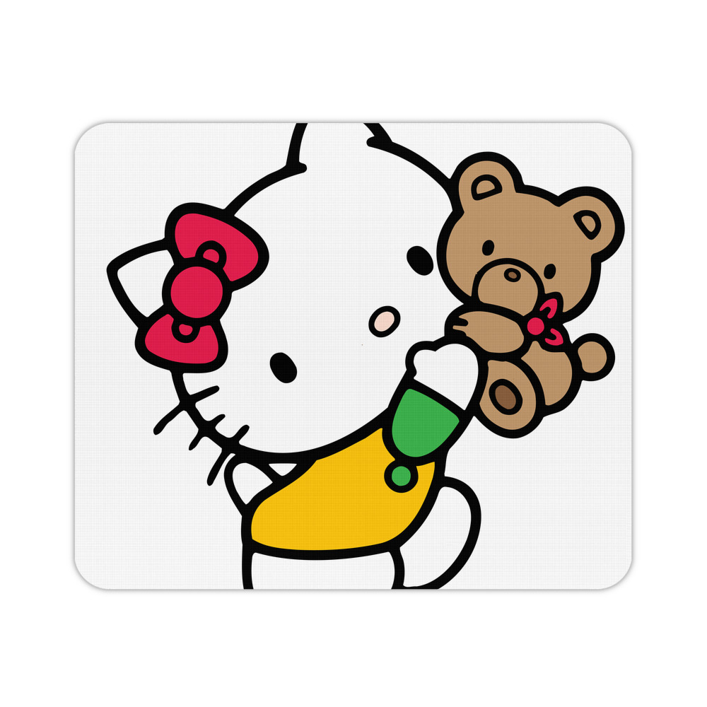 （画像用） Hello Kitty ハローキティ マウスパッド ステッチ加工 ラバー素材 防水 滑り止め 超薄型 ゲーミング/オフィス対応