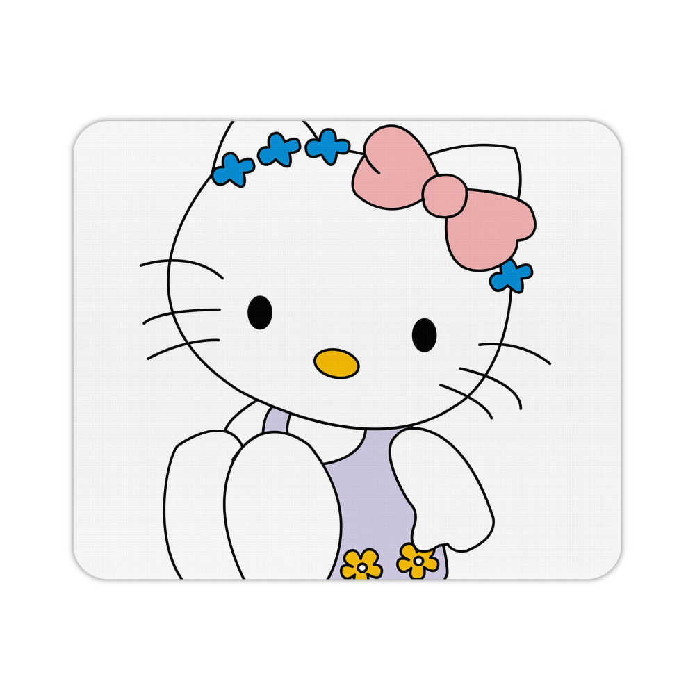 （画像用） Hello Kitty ハローキティ マウスパッド ステッチ加工 ラバー素材 防水 滑り止め 超薄型 ゲーミング/オフィス対応