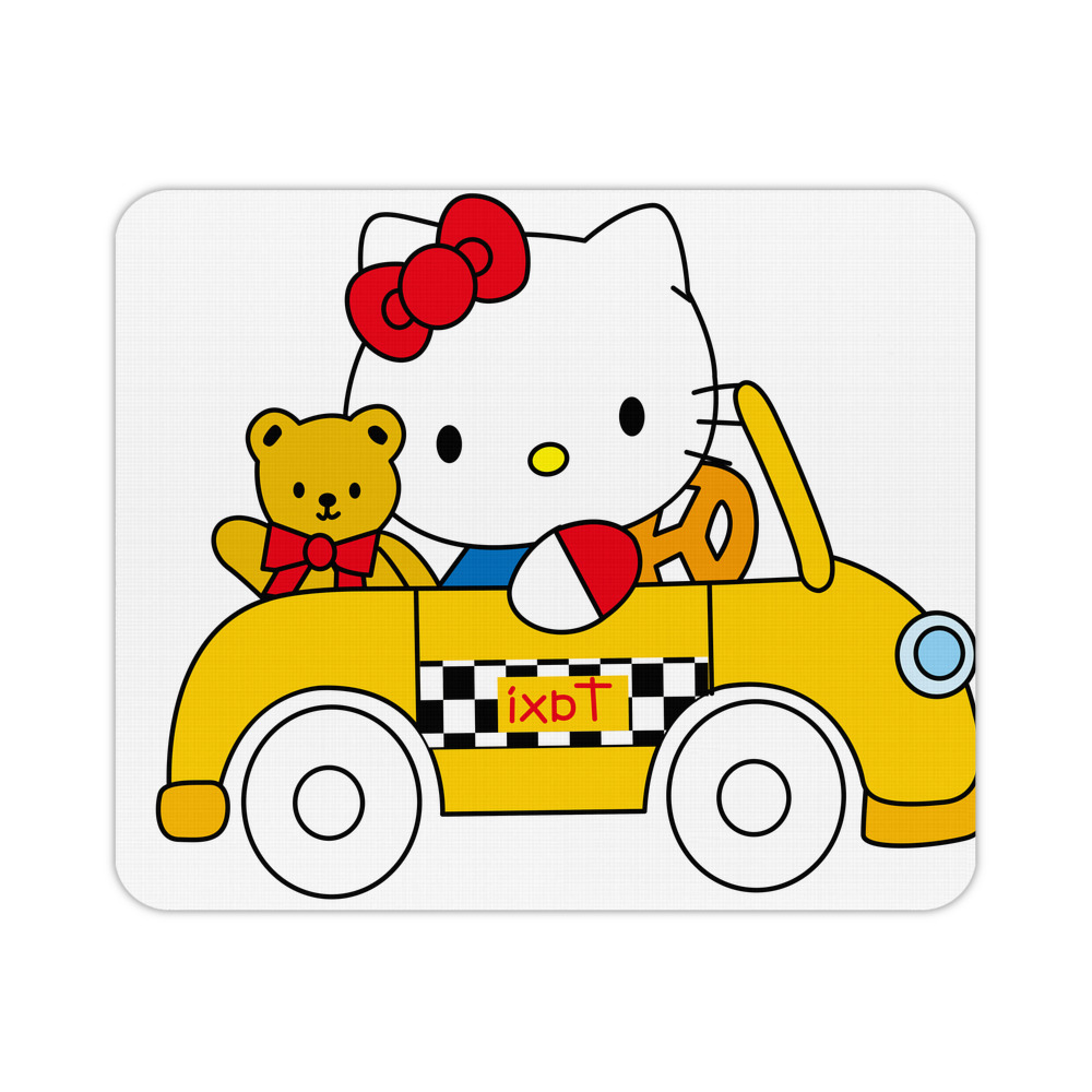 （画像用） Hello Kitty ハローキティ マウスパッド ステッチ加工 ラバー素材 防水 滑り止め 超薄型 ゲーミング/オフィス対応