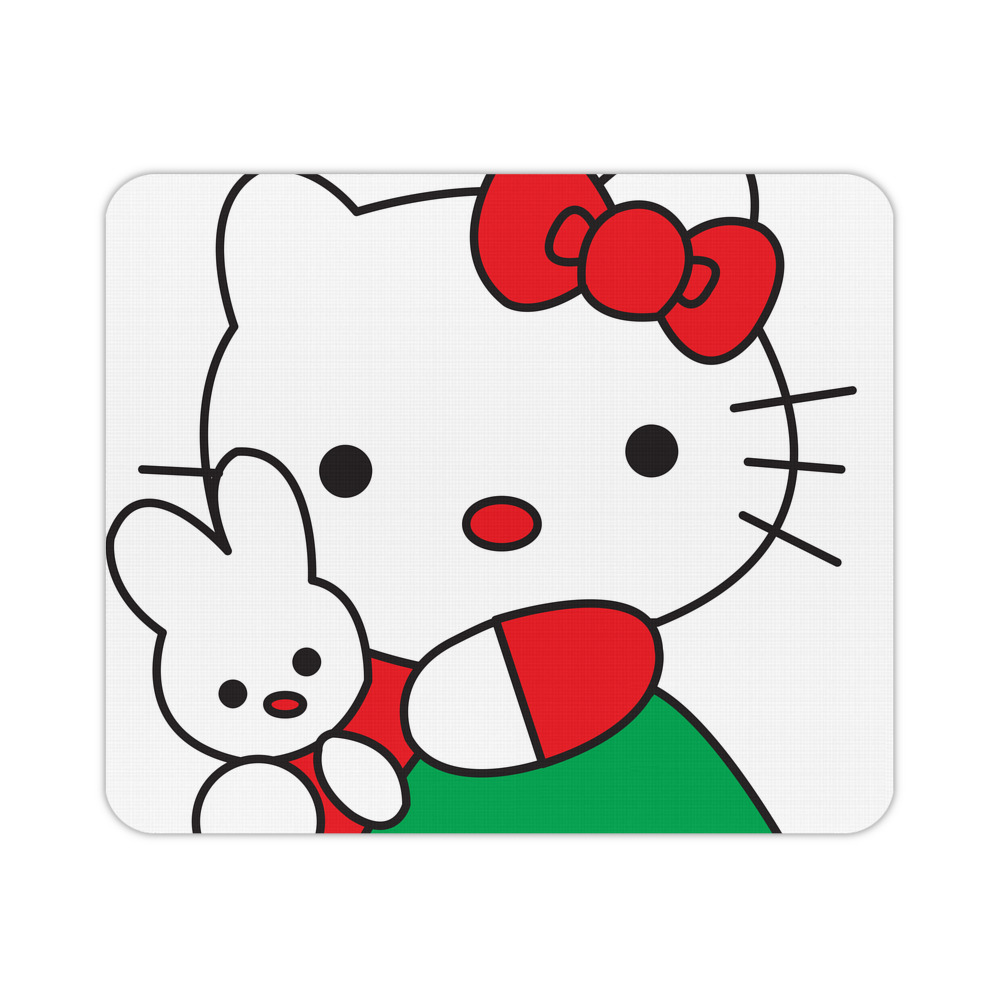 （画像用） Hello Kitty ハローキティ マウスパッド ステッチ加工 ラバー素材 防水 滑り止め 超薄型 ゲーミング/オフィス対応