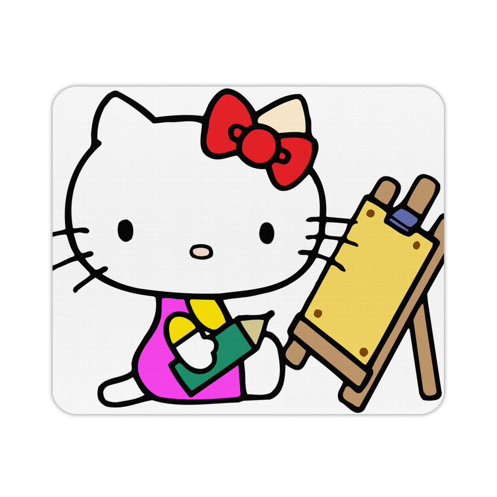 （画像用） Hello Kitty ハローキティ マウスパッド ステッチ加工 ラバー素材 防水 滑り止め 超薄型 ゲーミング/オフィス対応