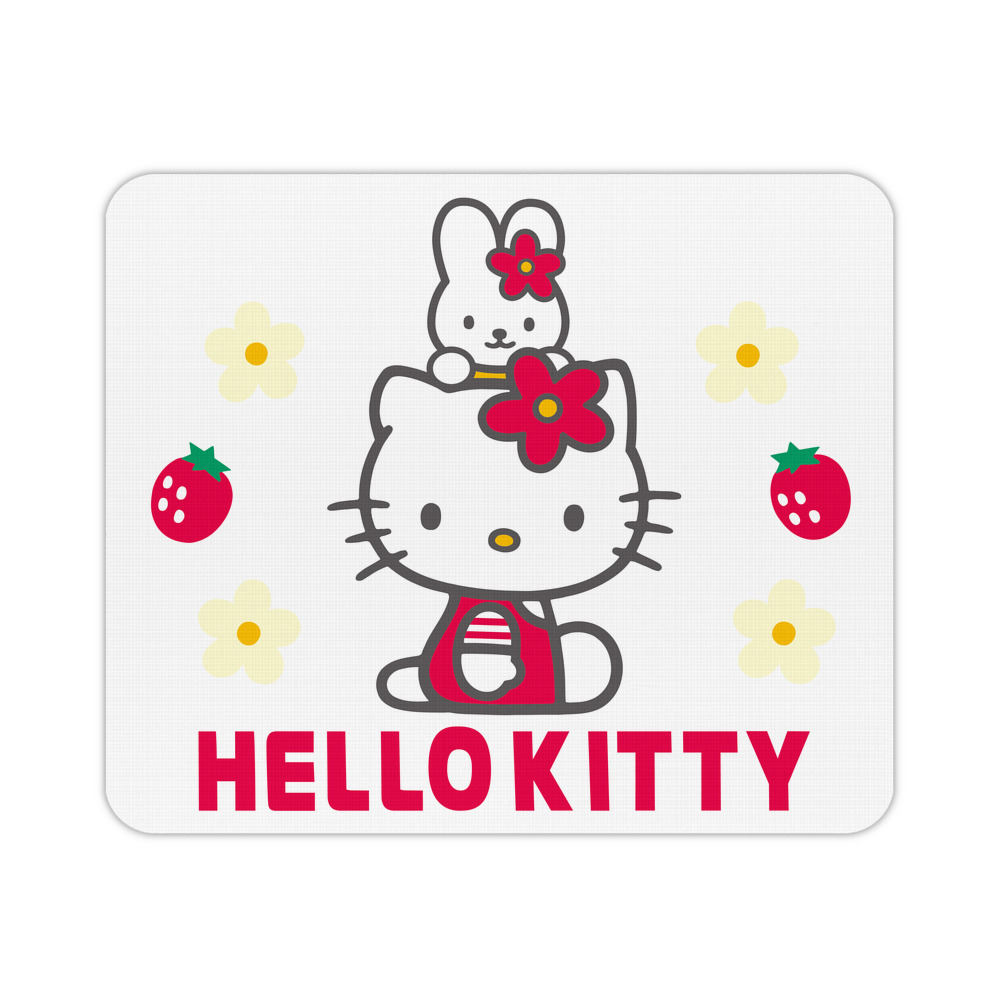 （画像用） Hello Kitty ハローキティ マウスパッド ステッチ加工 ラバー素材 防水 滑り止め 超薄型 ゲーミング/オフィス対応
