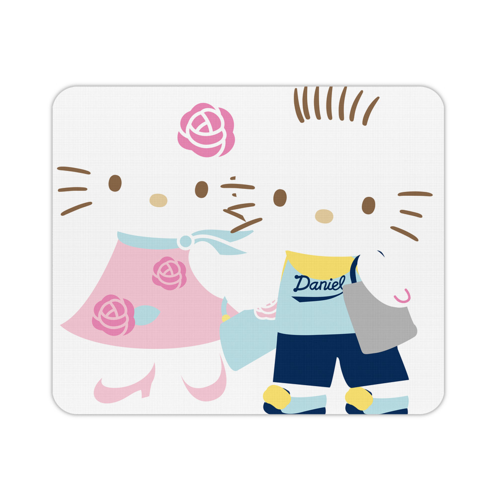 （画像用） Hello Kitty ハローキティ マウスパッド ステッチ加工 ラバー素材 防水 滑り止め 超薄型 ゲーミング/オフィス対応