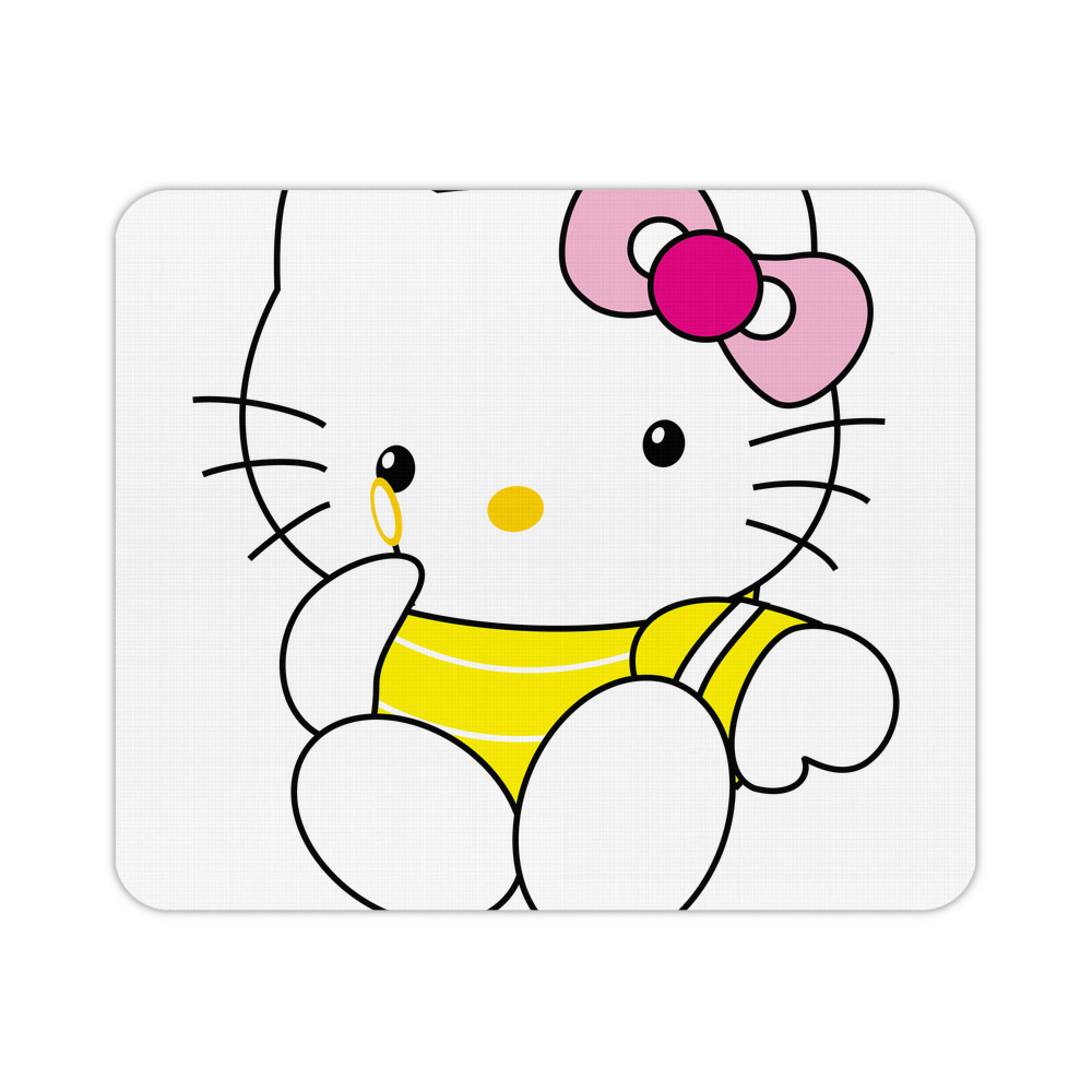 （画像用） Hello Kitty ハローキティ マウスパッド ステッチ加工 ラバー素材 防水 滑り止め 超薄型 ゲーミング/オフィス対応
