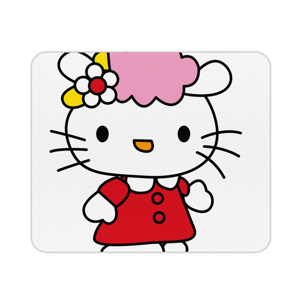 （画像用） Hello Kitty ハローキティ マウスパッド ステッチ加工 ラバー素材 防水 滑り止め 超薄型 ゲーミング/オフィス対応