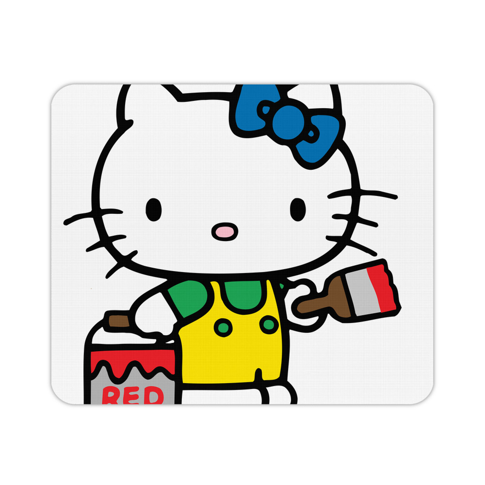 （画像用） Hello Kitty ハローキティ マウスパッド ステッチ加工 ラバー素材 防水 滑り止め 超薄型 ゲーミング/オフィス対応