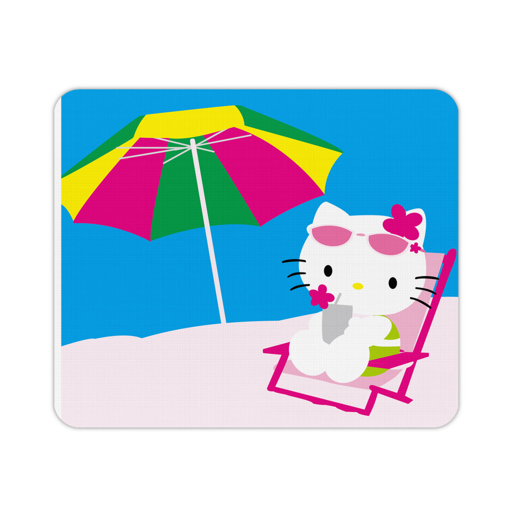 （画像用） Hello Kitty ハローキティ マウスパッド ステッチ加工 ラバー素材 防水 滑り止め 超薄型 ゲーミング/オフィス対応