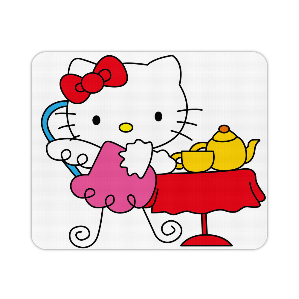 （画像用） Hello Kitty ハローキティ マウスパッド ステッチ加工 ラバー素材 防水 滑り止め 超薄型 ゲーミング/オフィス対応