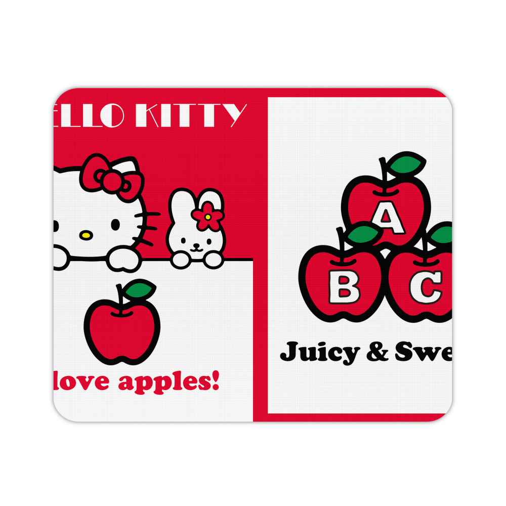 （画像用） Hello Kitty ハローキティ マウスパッド ステッチ加工 ラバー素材 防水 滑り止め 超薄型 ゲーミング/オフィス対応