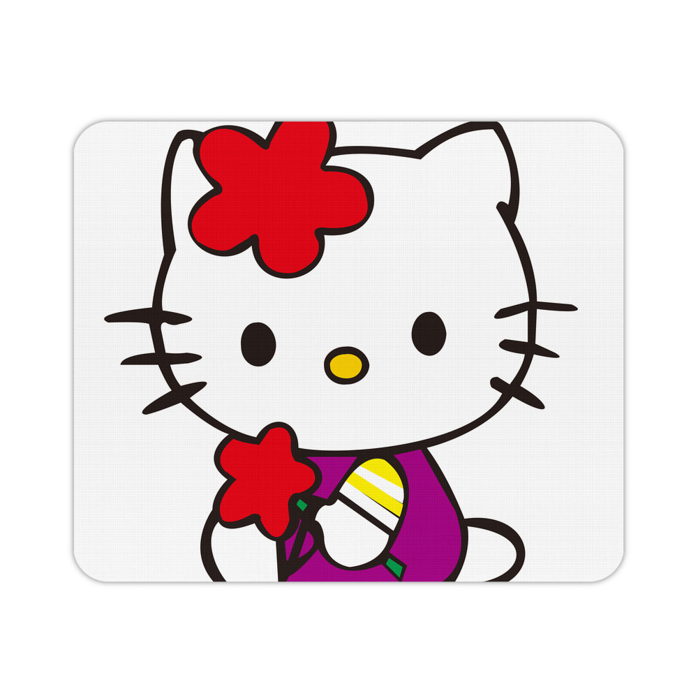 （画像用） Hello Kitty ハローキティ マウスパッド ステッチ加工 ラバー素材 防水 滑り止め 超薄型 ゲーミング/オフィス対応