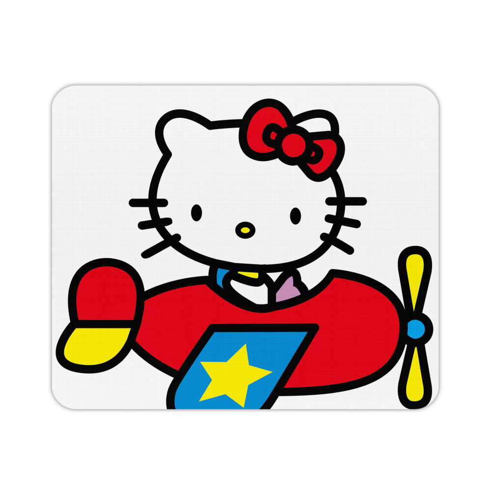 （画像用） Hello Kitty ハローキティ マウスパッド ステッチ加工 ラバー素材 防水 滑り止め 超薄型 ゲーミング/オフィス対応