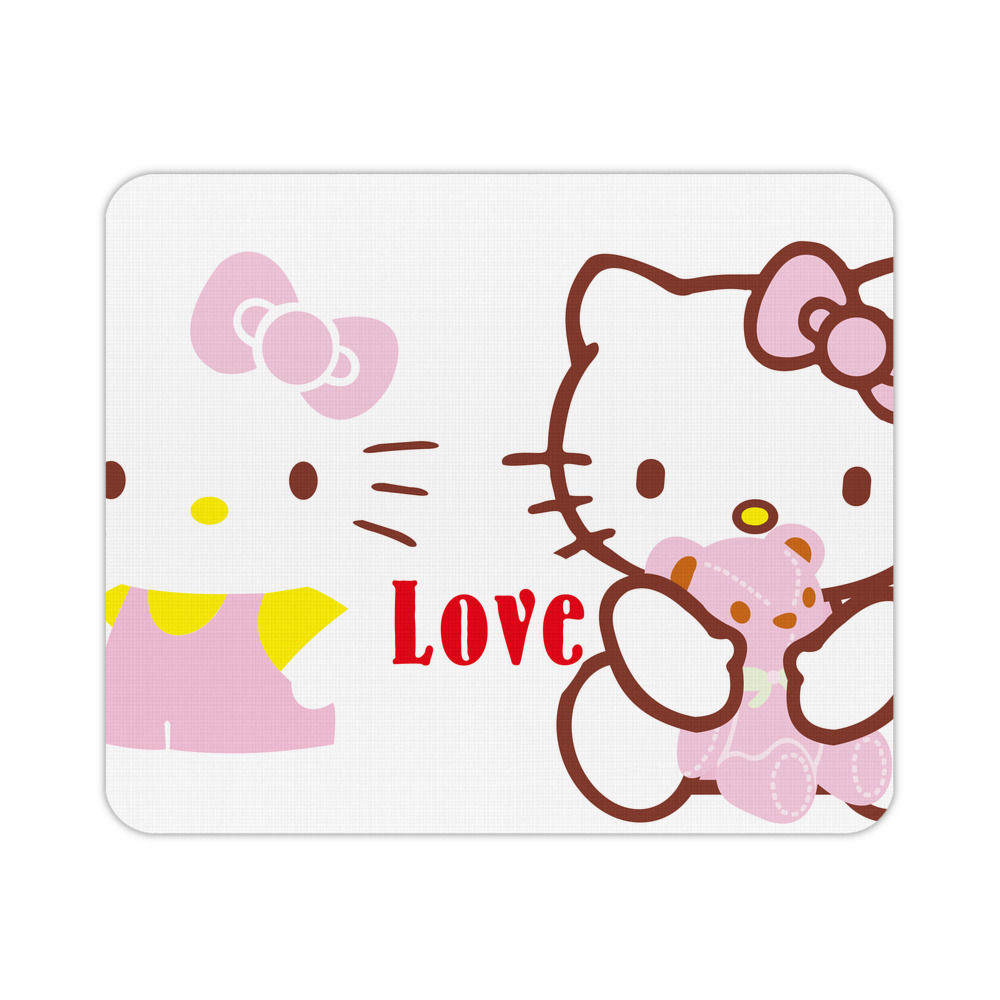 （画像用） Hello Kitty ハローキティ マウスパッド ステッチ加工 ラバー素材 防水 滑り止め 超薄型 ゲーミング/オフィス対応