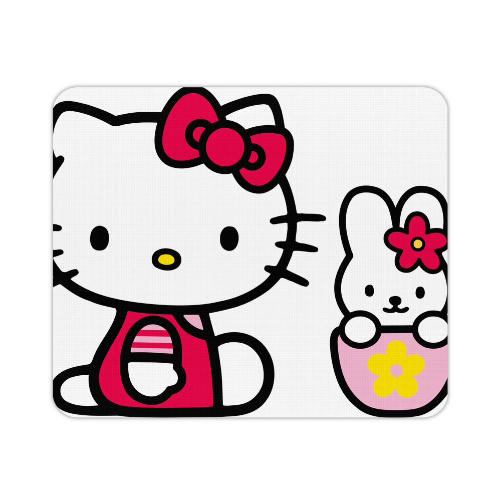 （画像用） Hello Kitty ハローキティ マウスパッド ステッチ加工 ラバー素材 防水 滑り止め 超薄型 ゲーミング/オフィス対応
