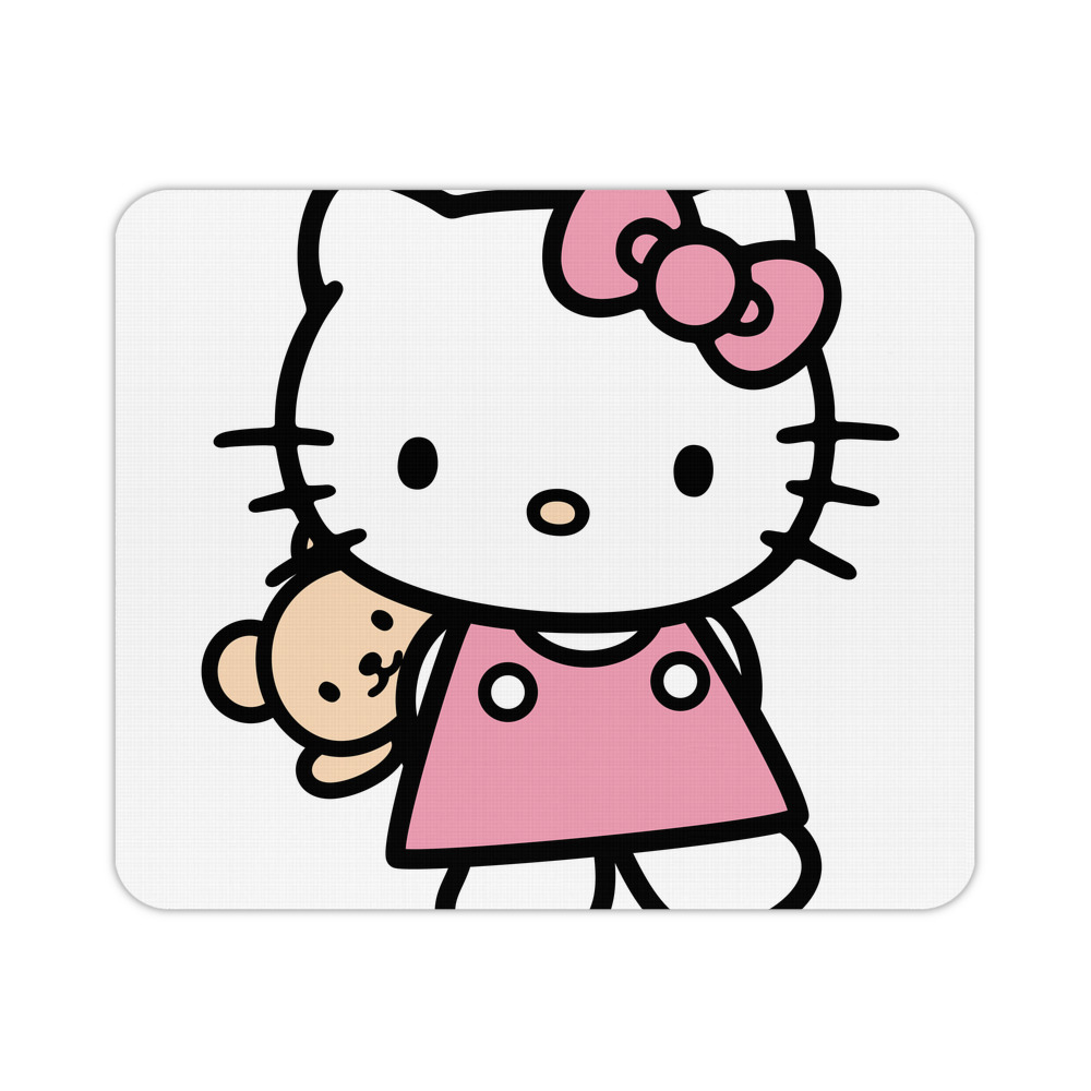 （画像用） Hello Kitty ハローキティ マウスパッド ステッチ加工 ラバー素材 防水 滑り止め 超薄型 ゲーミング/オフィス対応