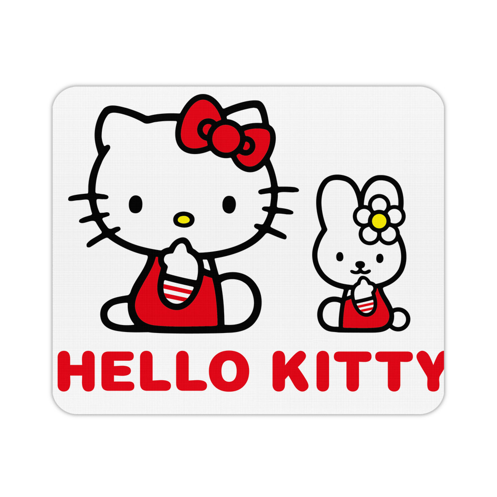 （画像用） Hello Kitty ハローキティ マウスパッド ステッチ加工 ラバー素材 防水 滑り止め 超薄型 ゲーミング/オフィス対応