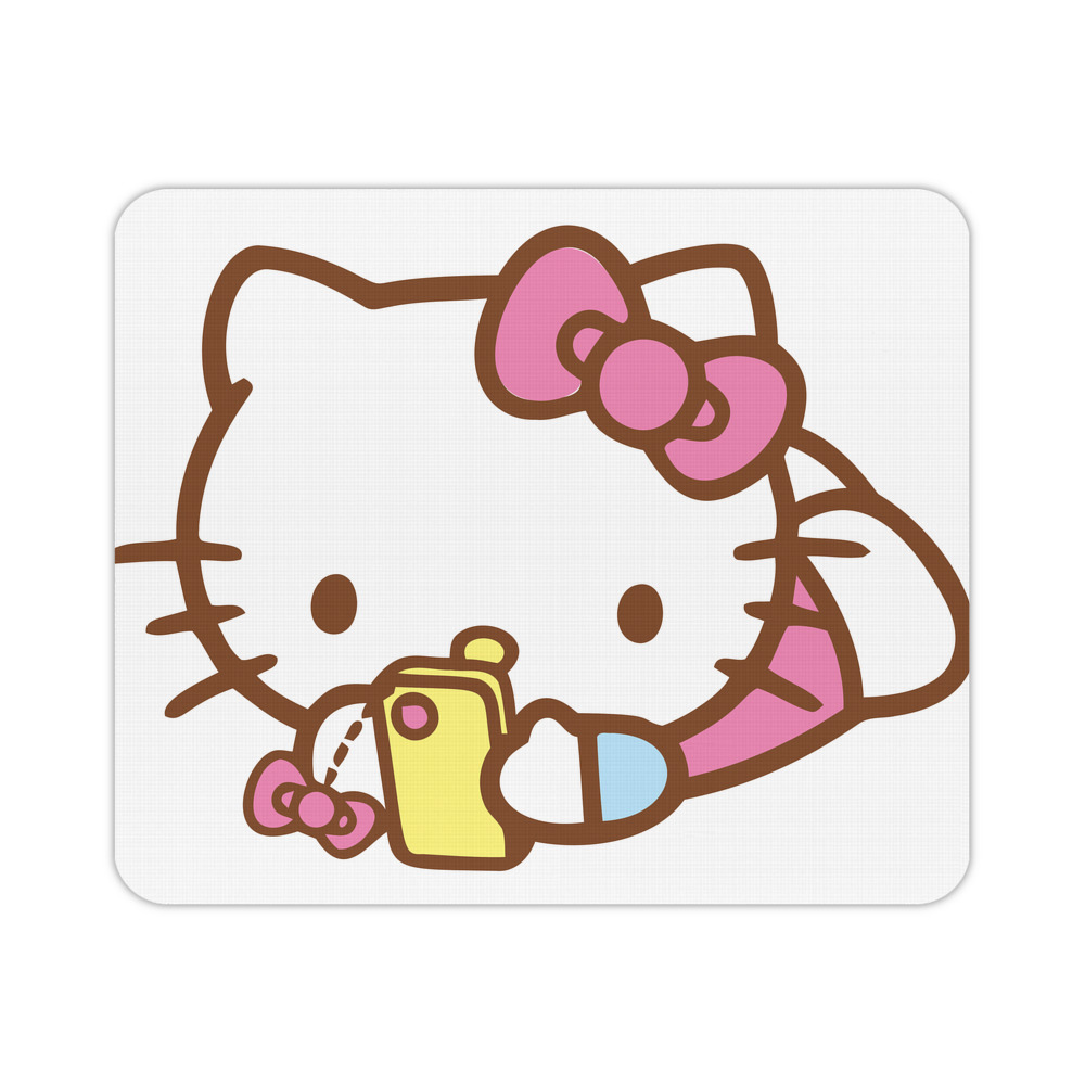 （画像用） Hello Kitty ハローキティ マウスパッド ステッチ加工 ラバー素材 防水 滑り止め 超薄型 ゲーミング/オフィス対応