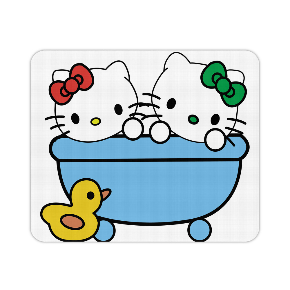（画像用） Hello Kitty ハローキティ マウスパッド ステッチ加工 ラバー素材 防水 滑り止め 超薄型 ゲーミング/オフィス対応