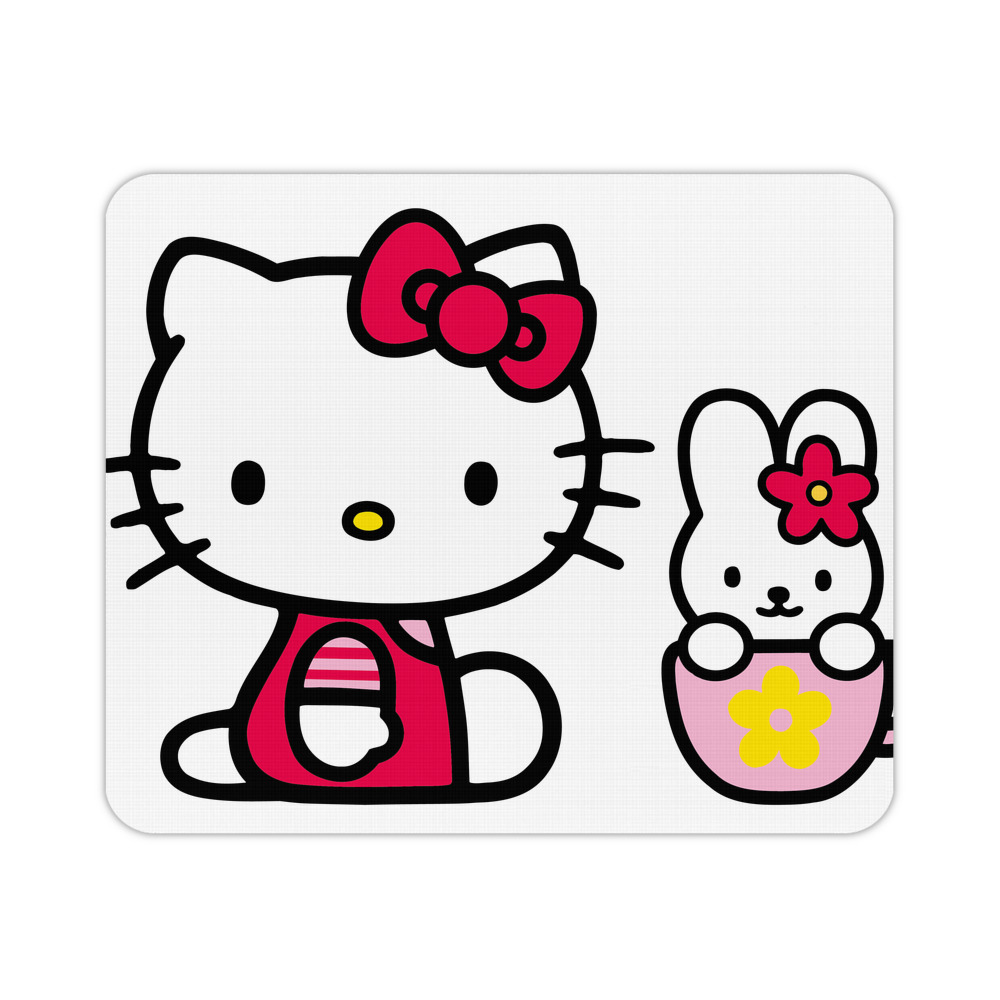 （画像用） Hello Kitty ハローキティ マウスパッド ステッチ加工 ラバー素材 防水 滑り止め 超薄型 ゲーミング/オフィス対応