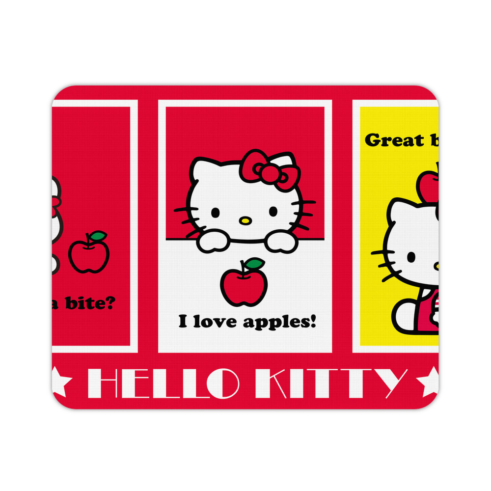 （画像用） Hello Kitty ハローキティ マウスパッド ステッチ加工 ラバー素材 防水 滑り止め 超薄型 ゲーミング/オフィス対応