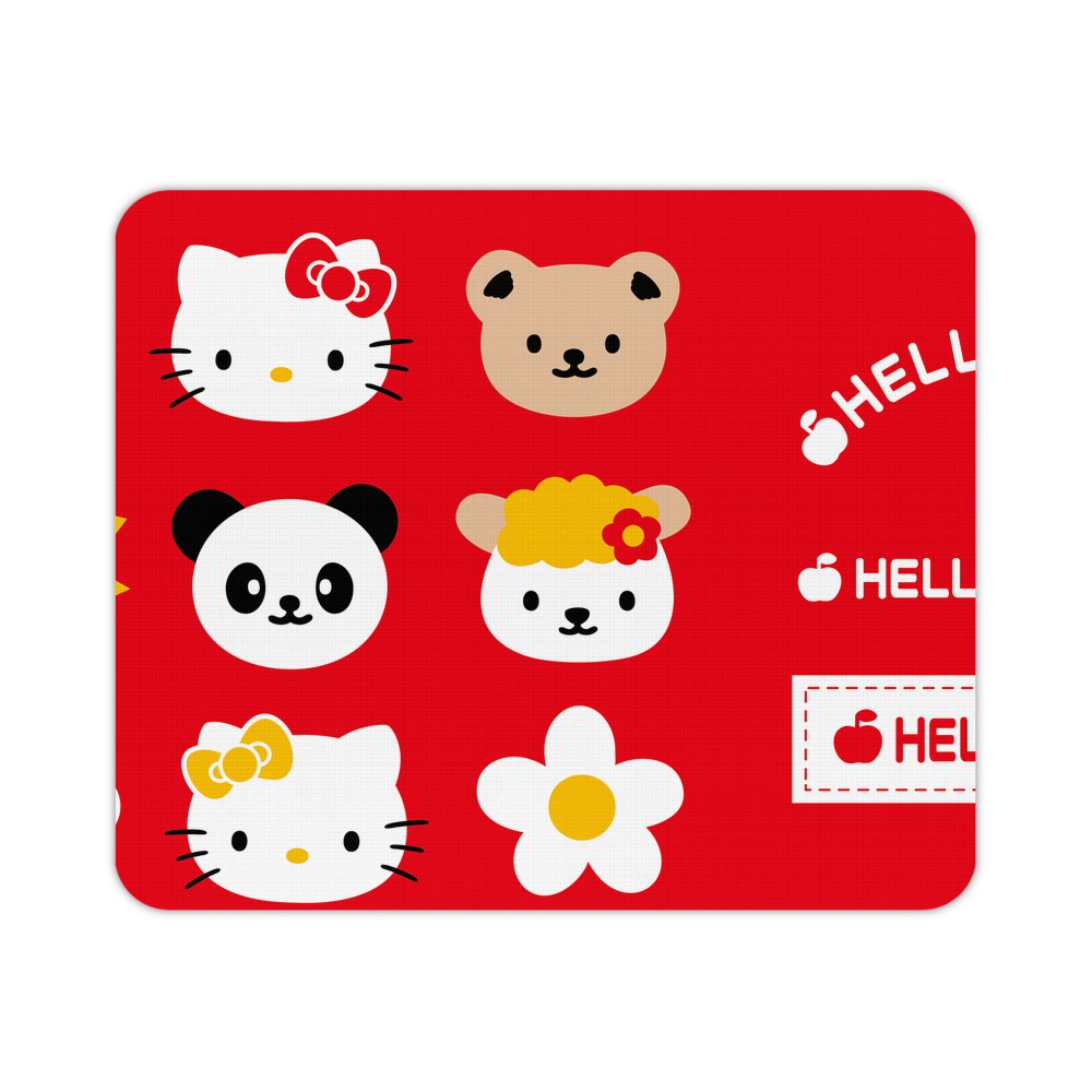 （画像用） Hello Kitty ハローキティ マウスパッド ステッチ加工 ラバー素材 防水 滑り止め 超薄型 ゲーミング/オフィス対応