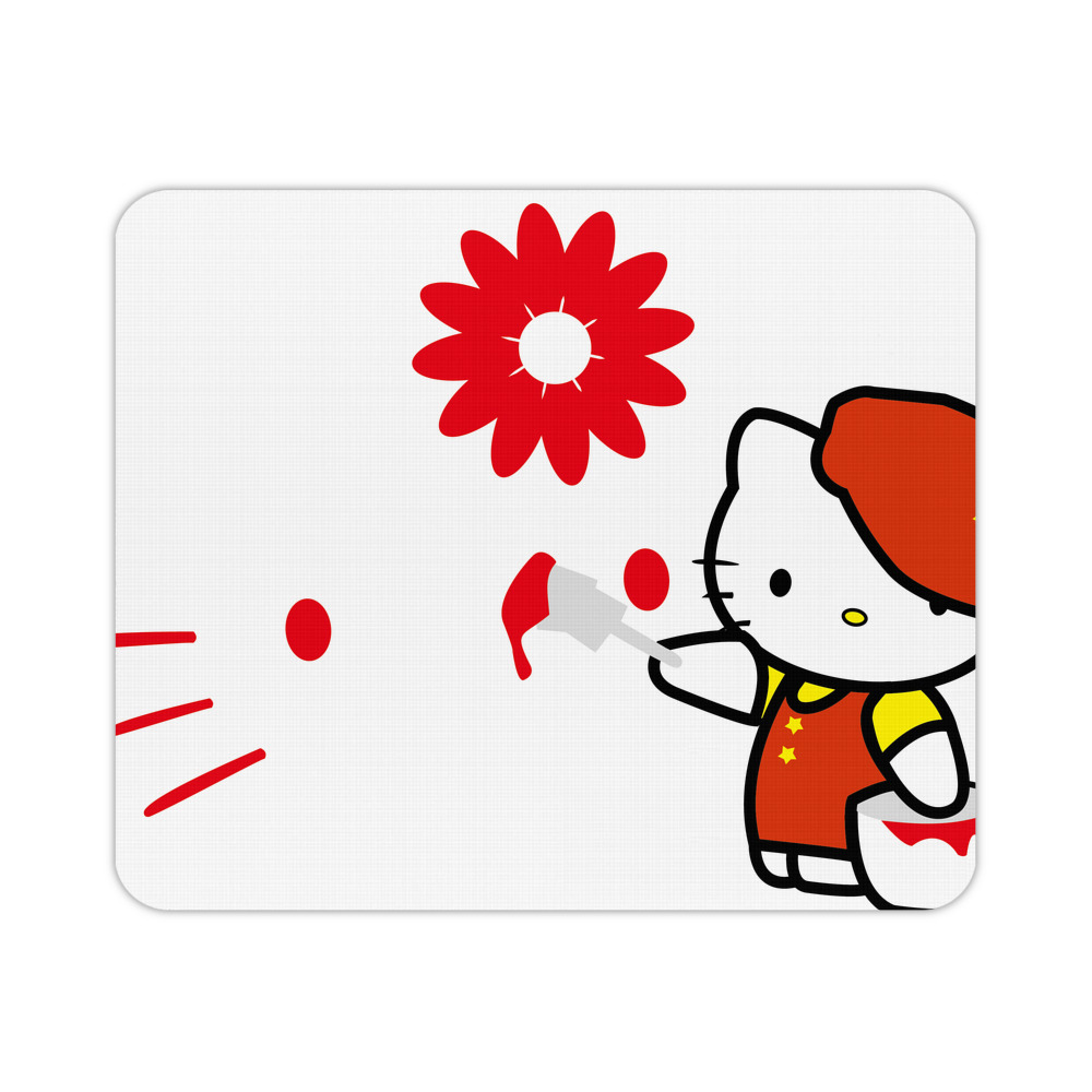 （画像用） Hello Kitty ハローキティ マウスパッド ステッチ加工 ラバー素材 防水 滑り止め 超薄型 ゲーミング/オフィス対応