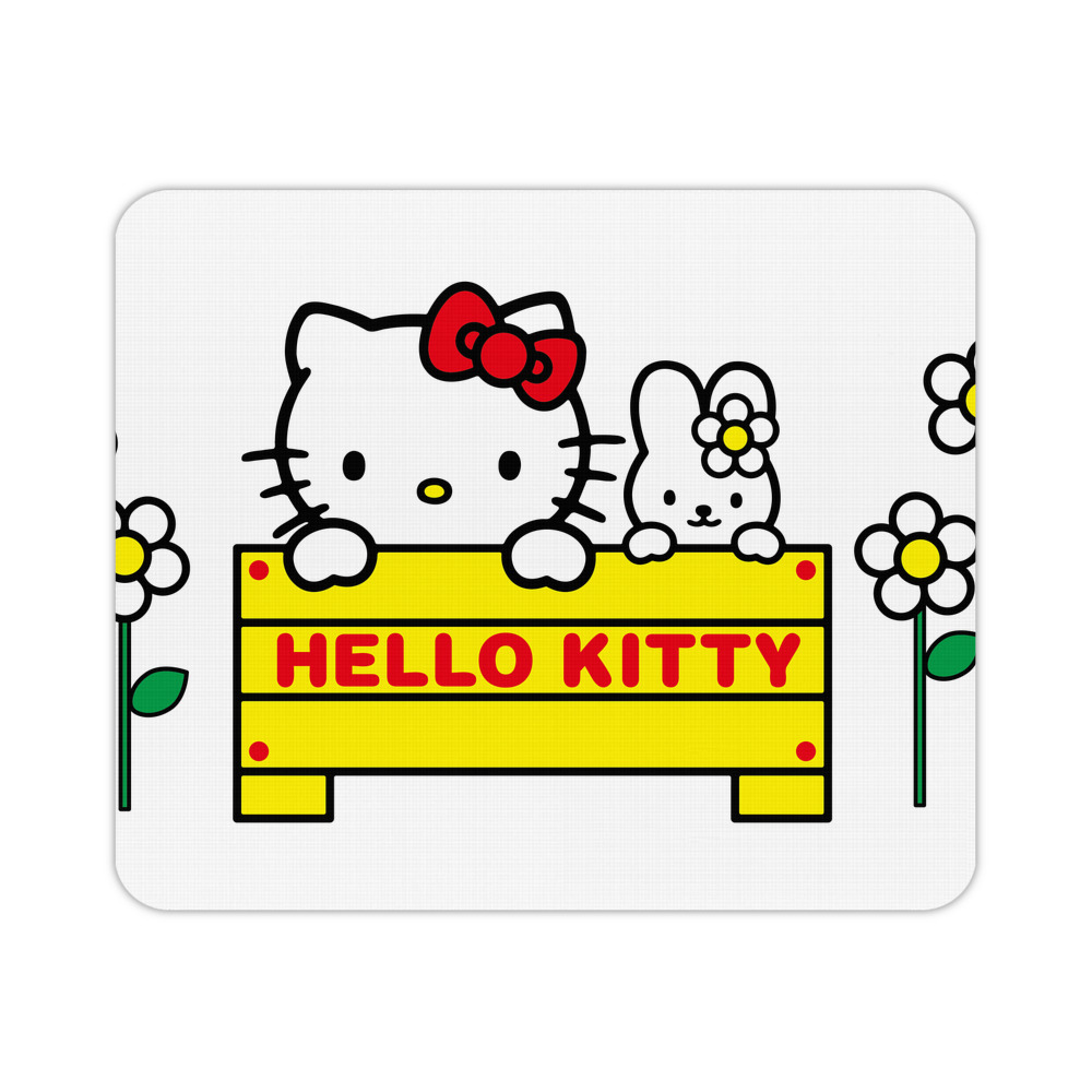 （画像用） Hello Kitty ハローキティ マウスパッド ステッチ加工 ラバー素材 防水 滑り止め 超薄型 ゲーミング/オフィス対応