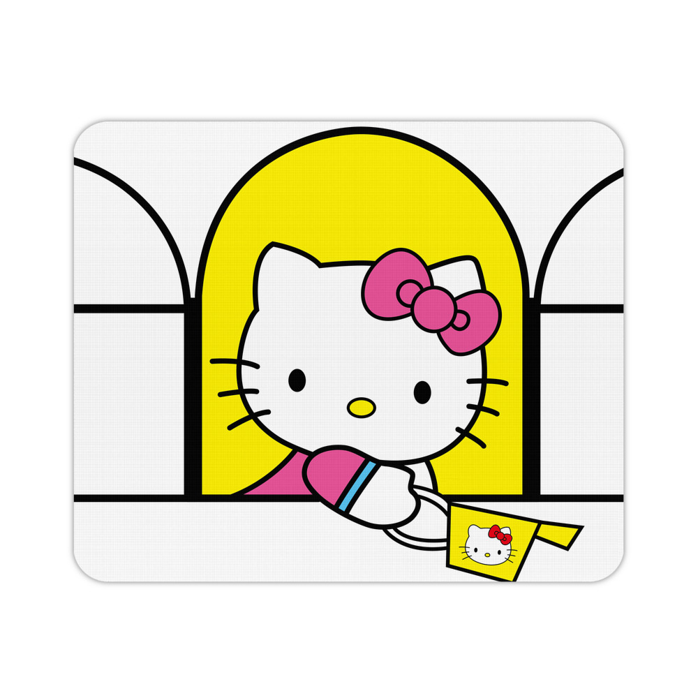 （画像用） Hello Kitty ハローキティ マウスパッド ステッチ加工 ラバー素材 防水 滑り止め 超薄型 ゲーミング/オフィス対応