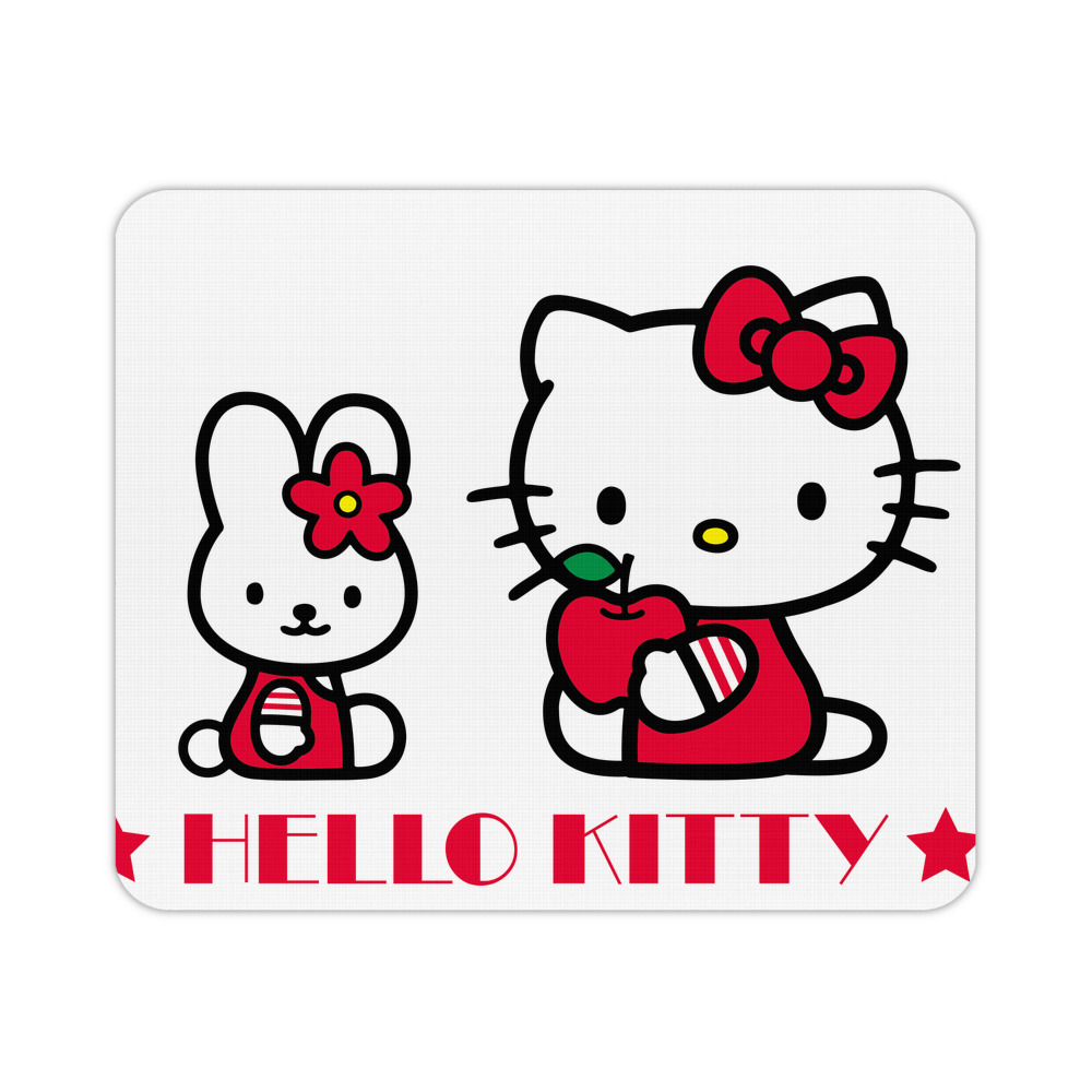 （画像用） Hello Kitty ハローキティ マウスパッド ステッチ加工 ラバー素材 防水 滑り止め 超薄型 ゲーミング/オフィス対応