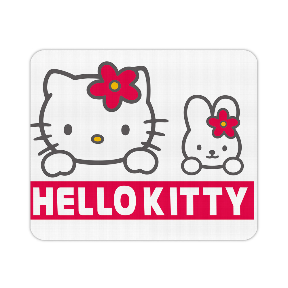（画像用） Hello Kitty ハローキティ マウスパッド ステッチ加工 ラバー素材 防水 滑り止め 超薄型 ゲーミング/オフィス対応