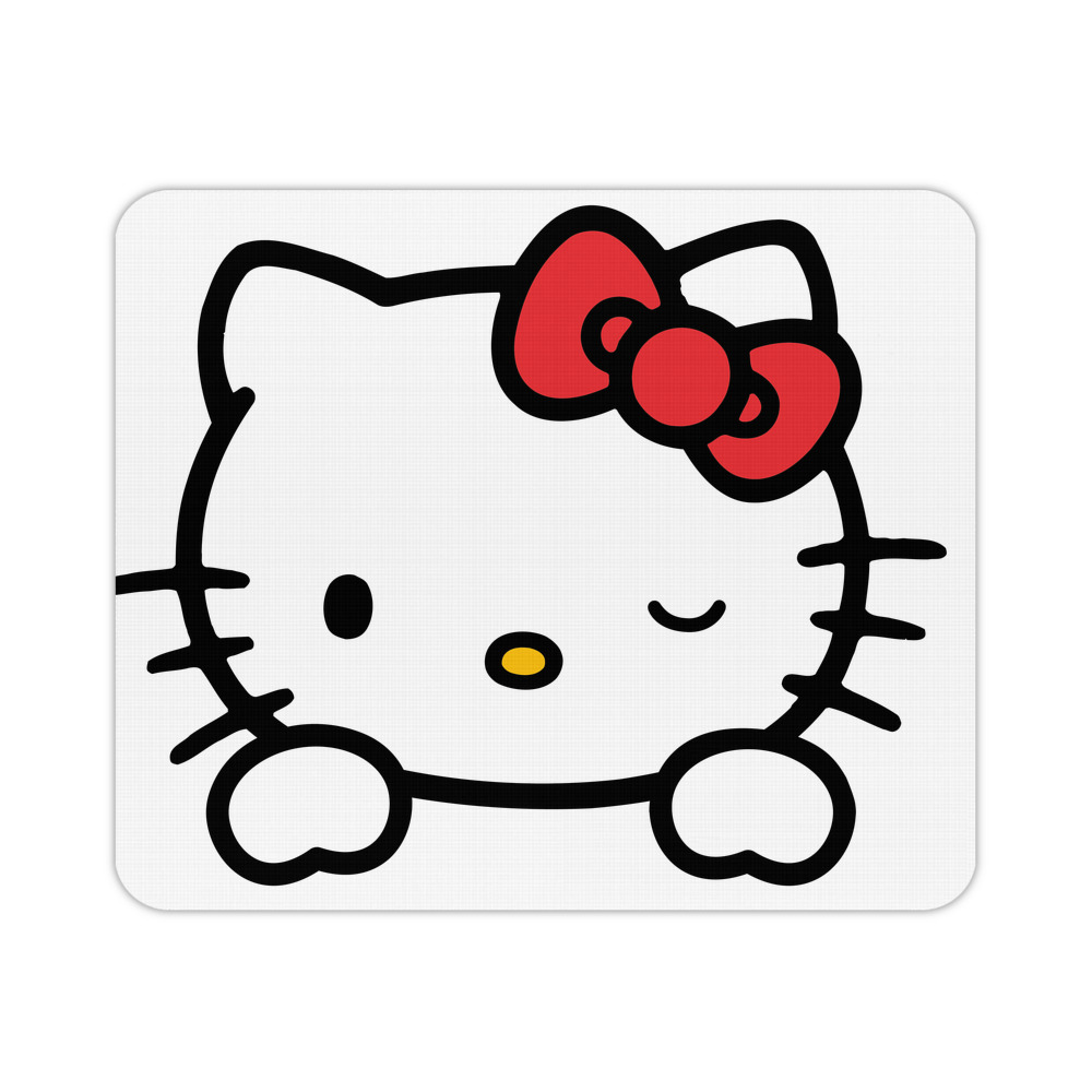 （画像用） Hello Kitty ハローキティ マウスパッド ステッチ加工 ラバー素材 防水 滑り止め 超薄型 ゲーミング/オフィス対応