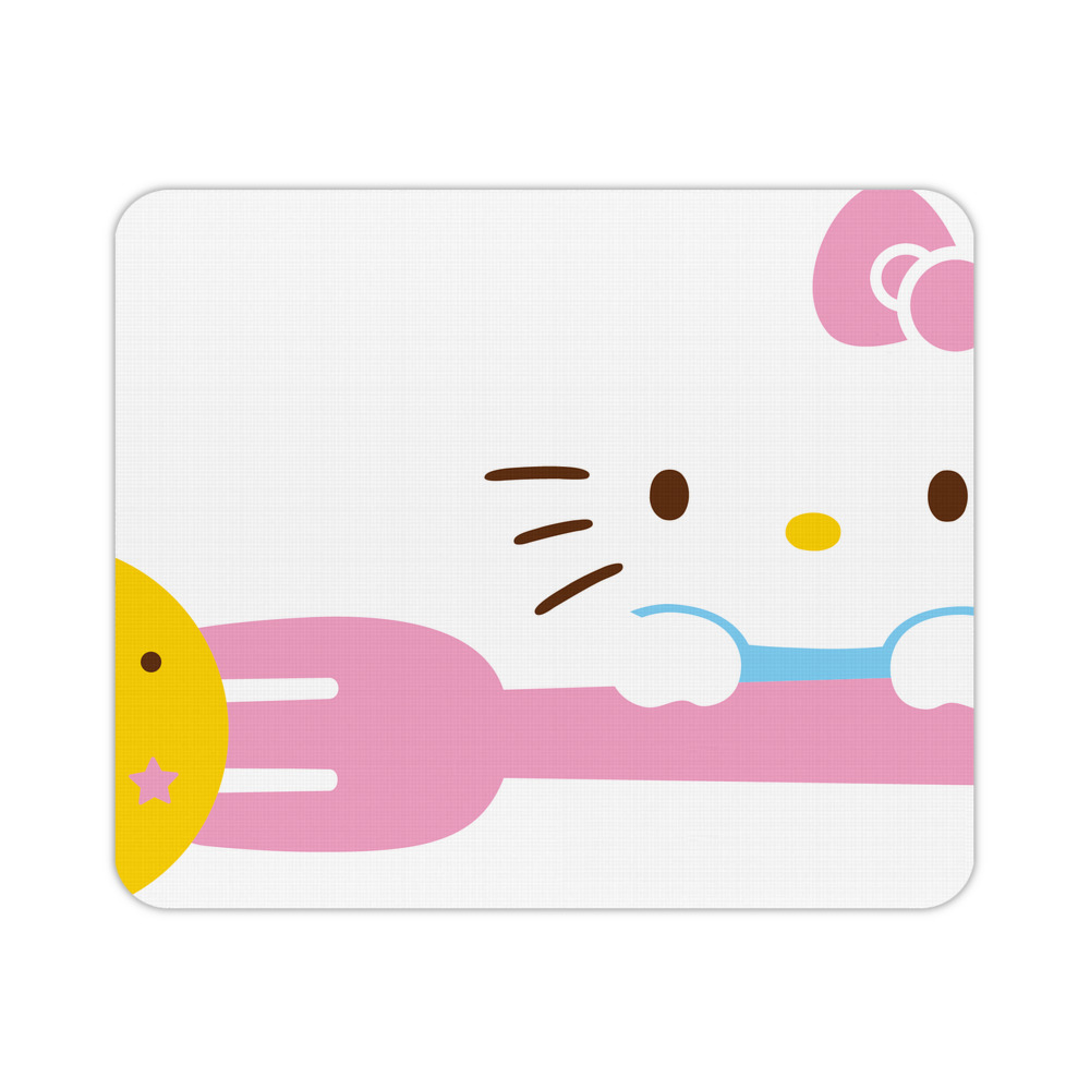 （画像用） Hello Kitty ハローキティ マウスパッド ステッチ加工 ラバー素材 防水 滑り止め 超薄型 ゲーミング/オフィス対応