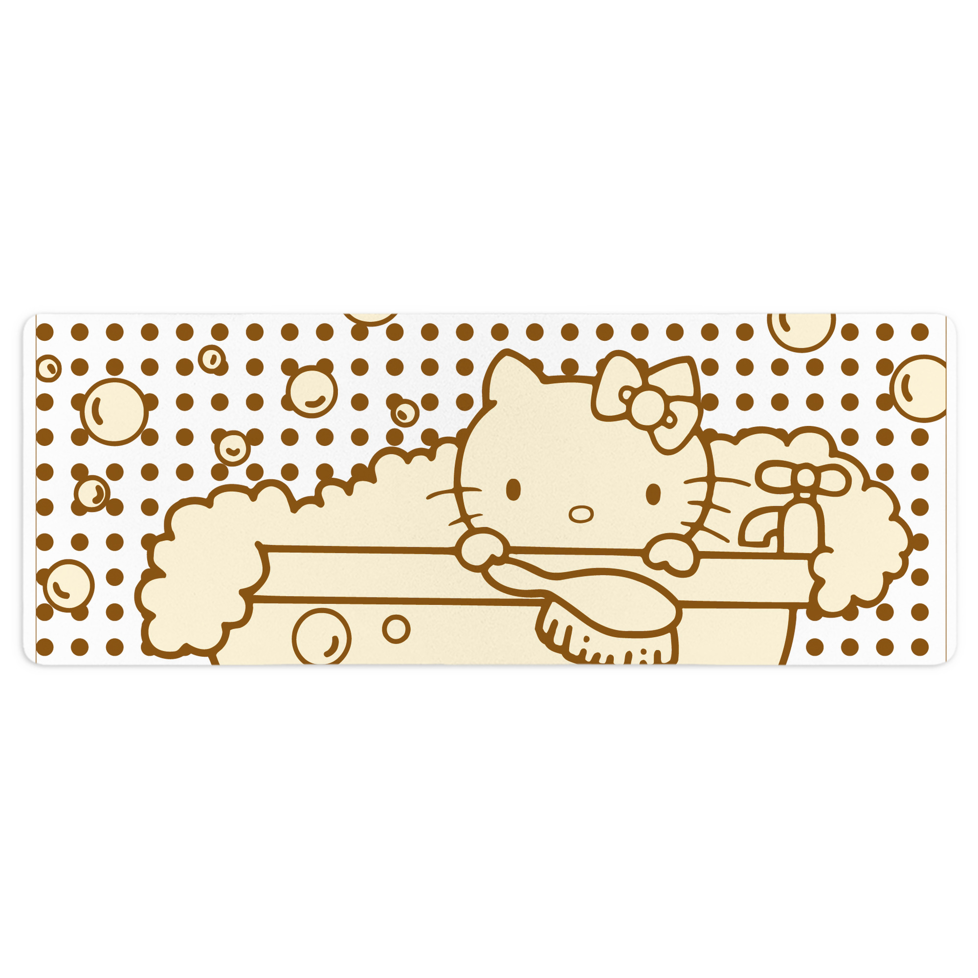 （画像用） Hello Kitty ハローキティ ステッチ加工 大判デスクマット／滑り止めマウスパッド
