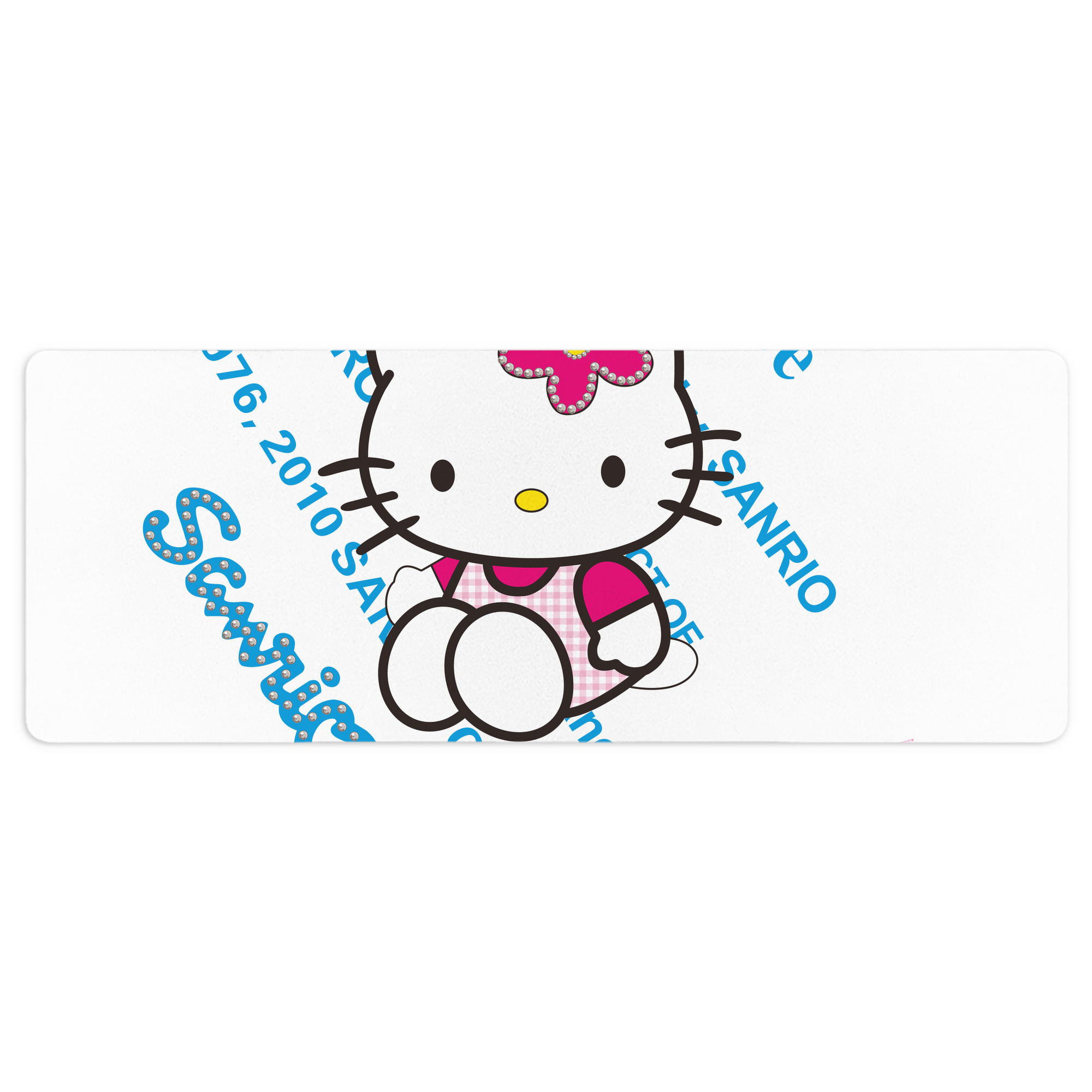 （画像用） Hello Kitty ハローキティ ステッチ加工 大判デスクマット／滑り止めマウスパッド