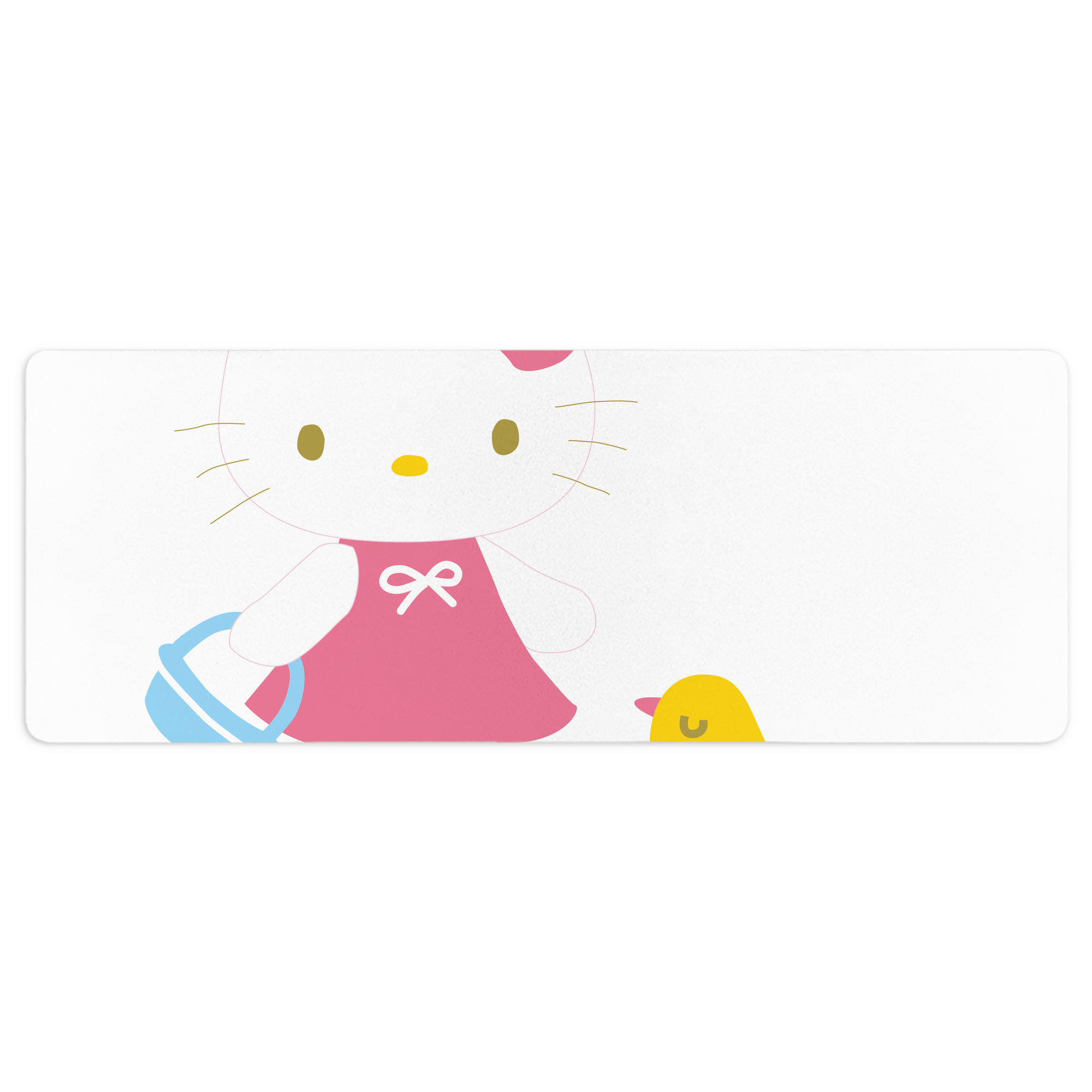 （画像用） Hello Kitty ハローキティ ステッチ加工 大判デスクマット／滑り止めマウスパッド