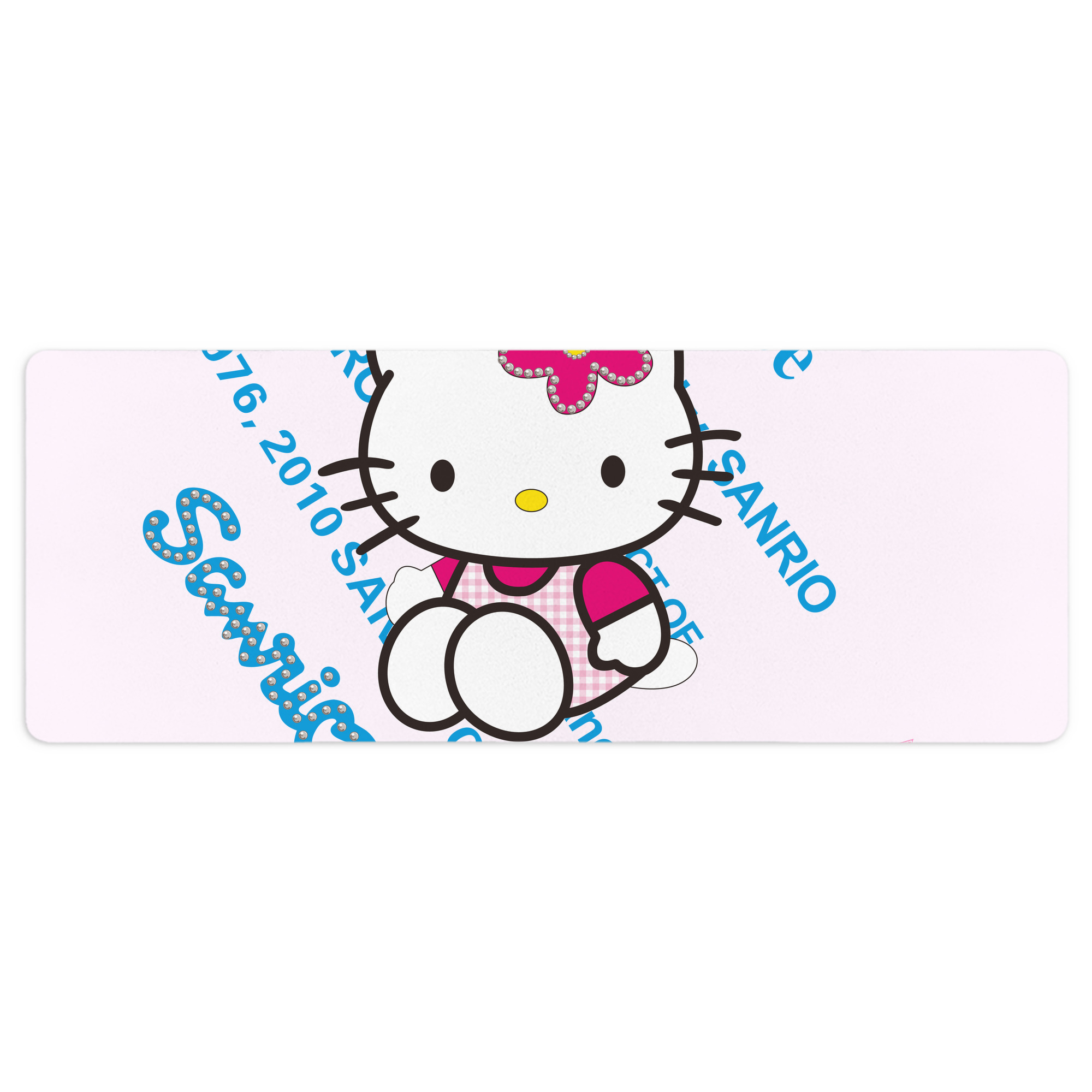 （画像用） Hello Kitty ハローキティ ステッチ加工 大判デスクマット／滑り止めマウスパッド