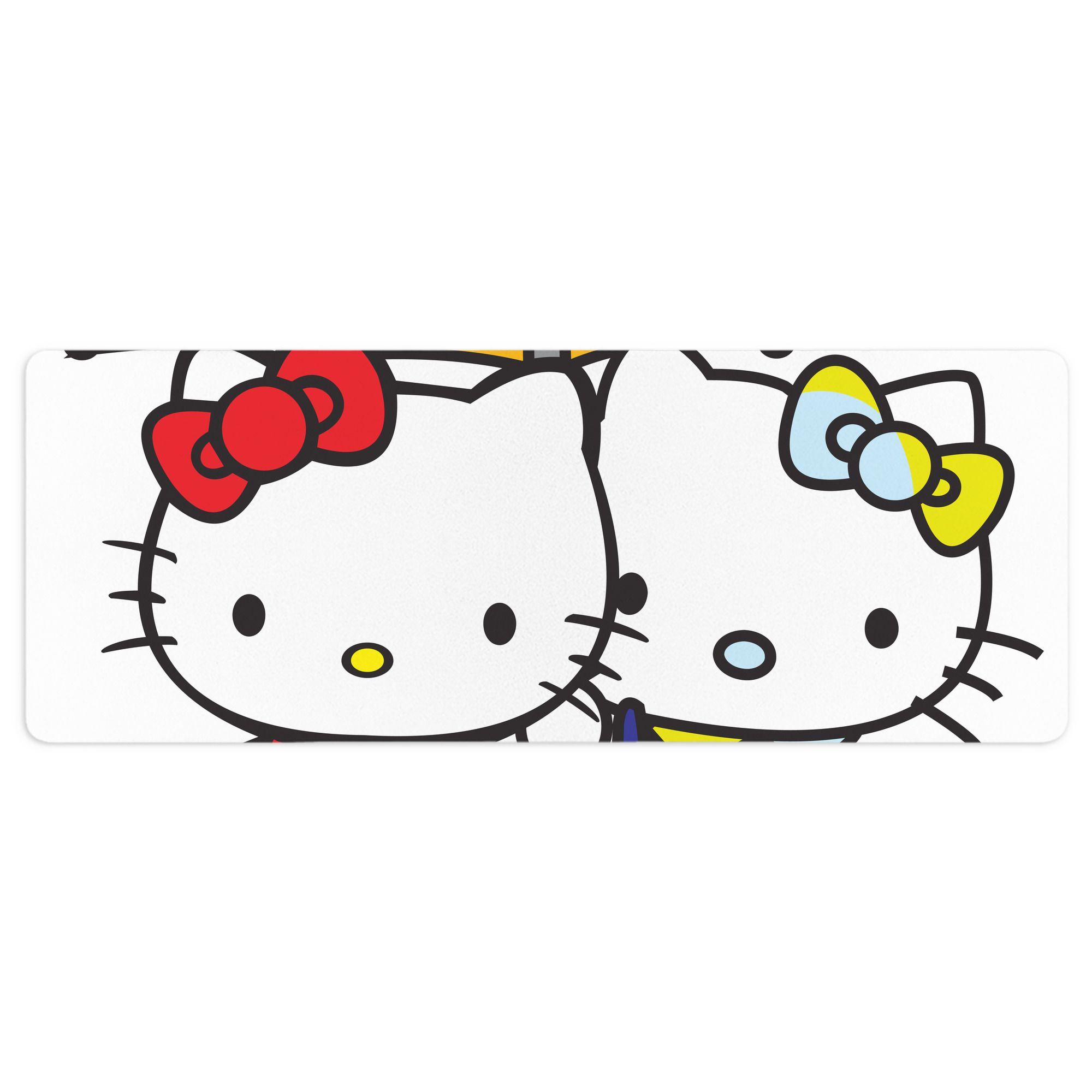 （画像用） Hello Kitty ハローキティ ステッチ加工 大判デスクマット／滑り止めマウスパッド