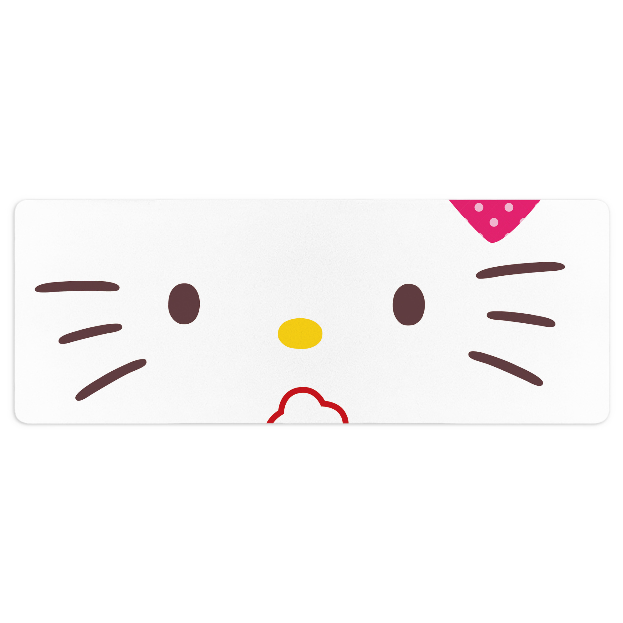 （画像用） Hello Kitty ハローキティ ステッチ加工 大判デスクマット／滑り止めマウスパッド