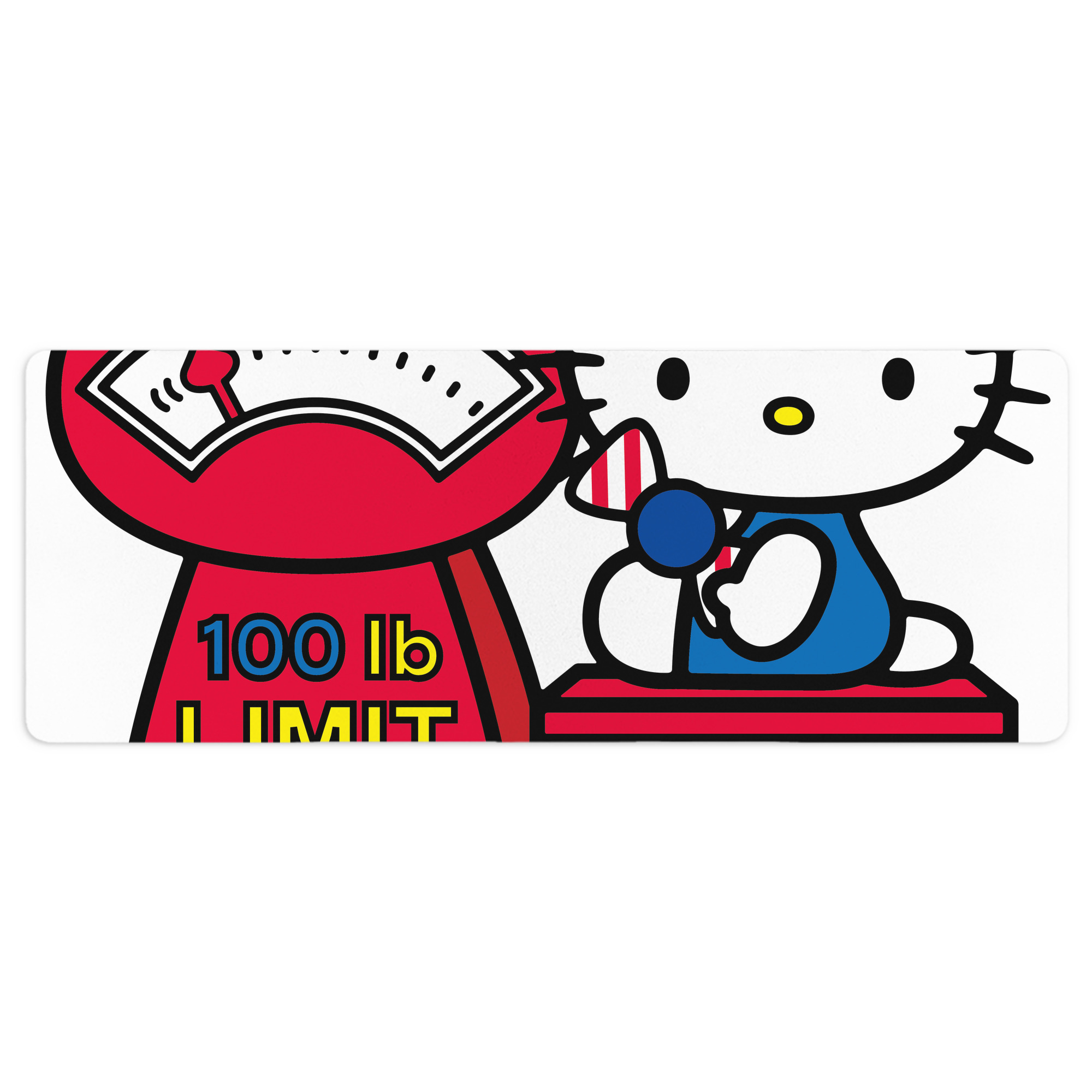 （画像用） Hello Kitty ハローキティ ステッチ加工 大判デスクマット／滑り止めマウスパッド