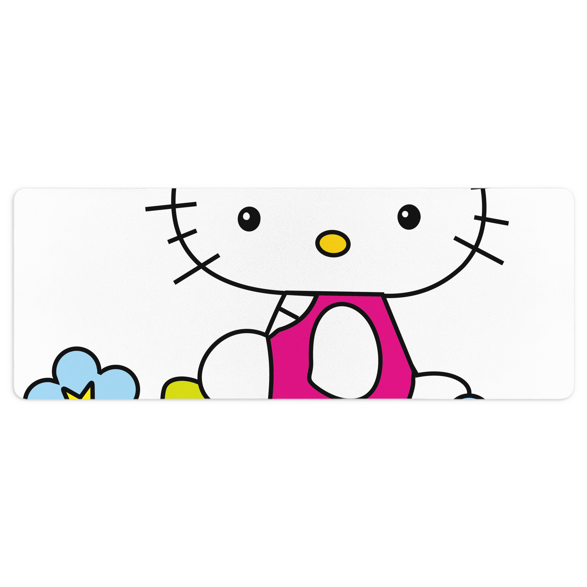 （画像用） Hello Kitty ハローキティ ステッチ加工 大判デスクマット／滑り止めマウスパッド