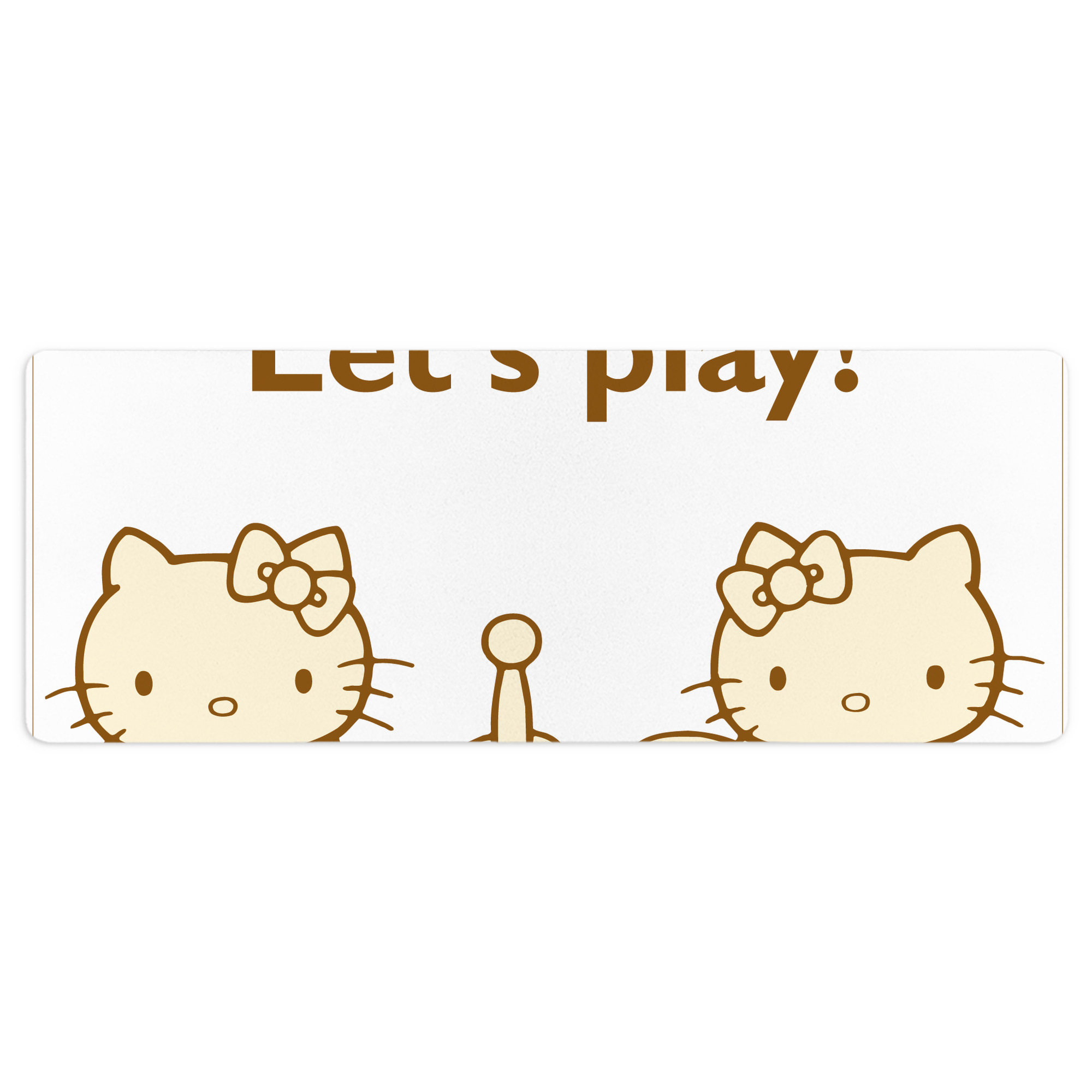 （画像用） Hello Kitty ハローキティ ステッチ加工 大判デスクマット／滑り止めマウスパッド