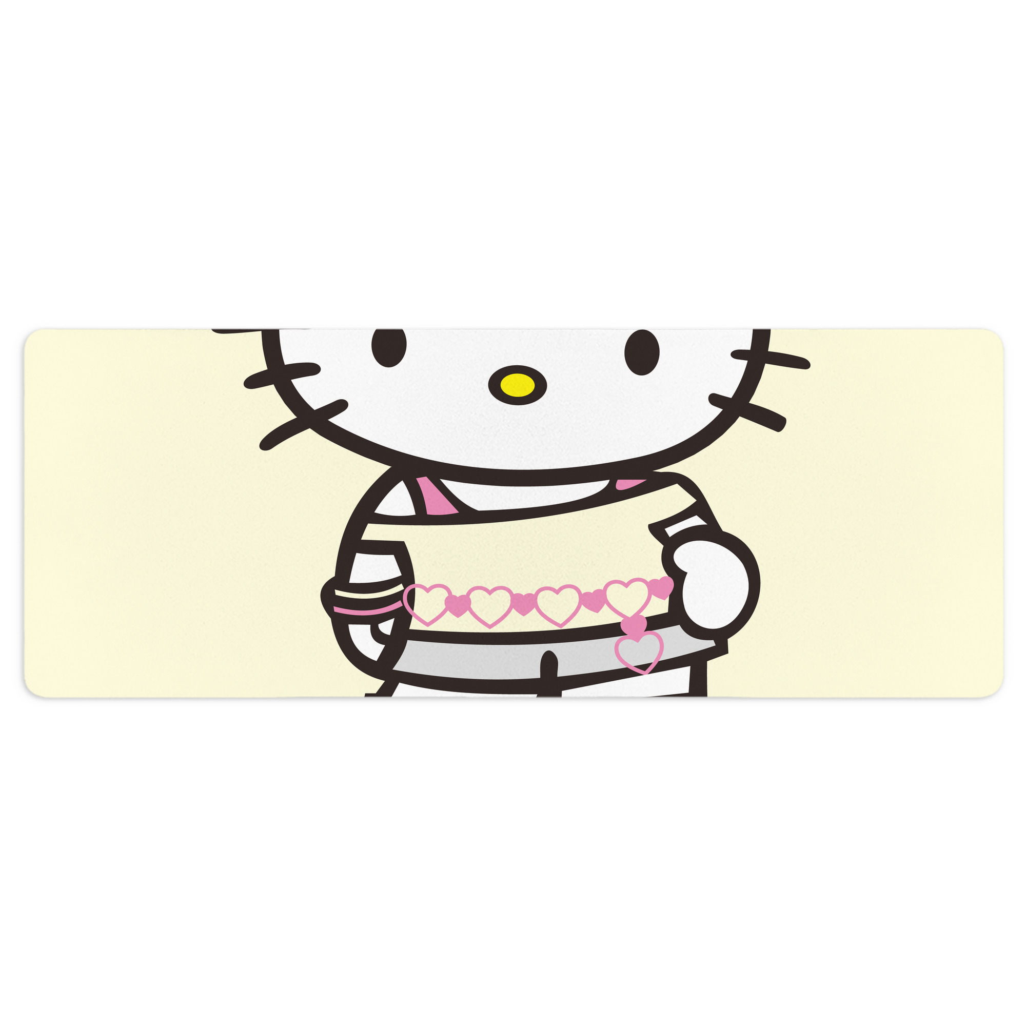 （画像用） Hello Kitty ハローキティ ステッチ加工 大判デスクマット／滑り止めマウスパッド