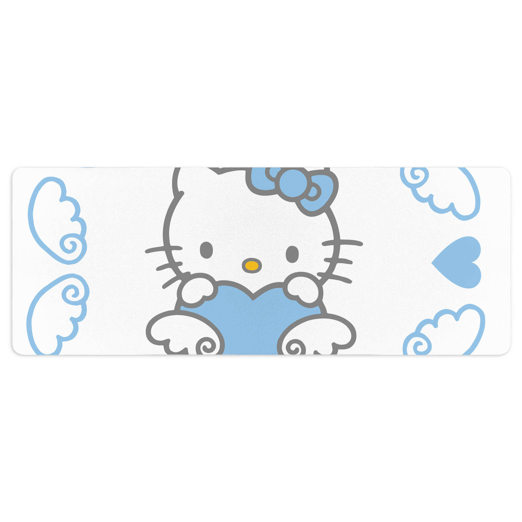 （画像用） Hello Kitty ハローキティ ステッチ加工 大判デスクマット／滑り止めマウスパッド