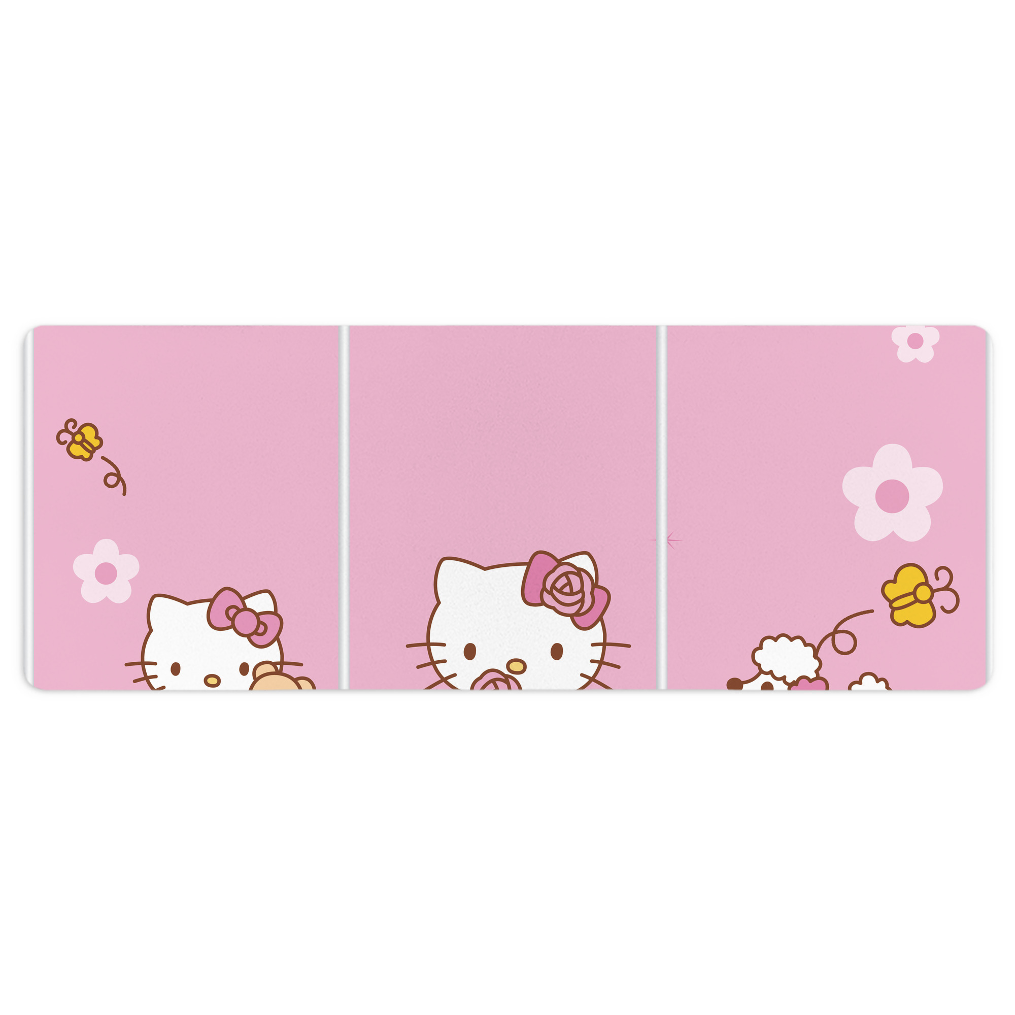 （画像用） Hello Kitty ハローキティ ステッチ加工 大判デスクマット／滑り止めマウスパッド