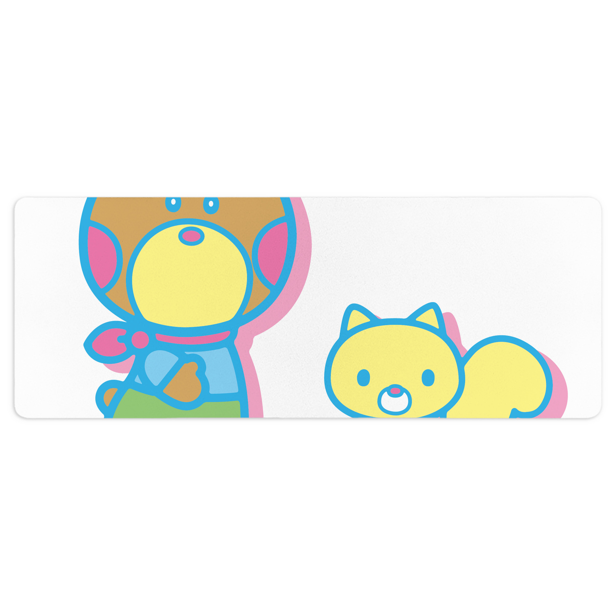 （画像用） Hello Kitty ハローキティ ステッチ加工 大判デスクマット／滑り止めマウスパッド