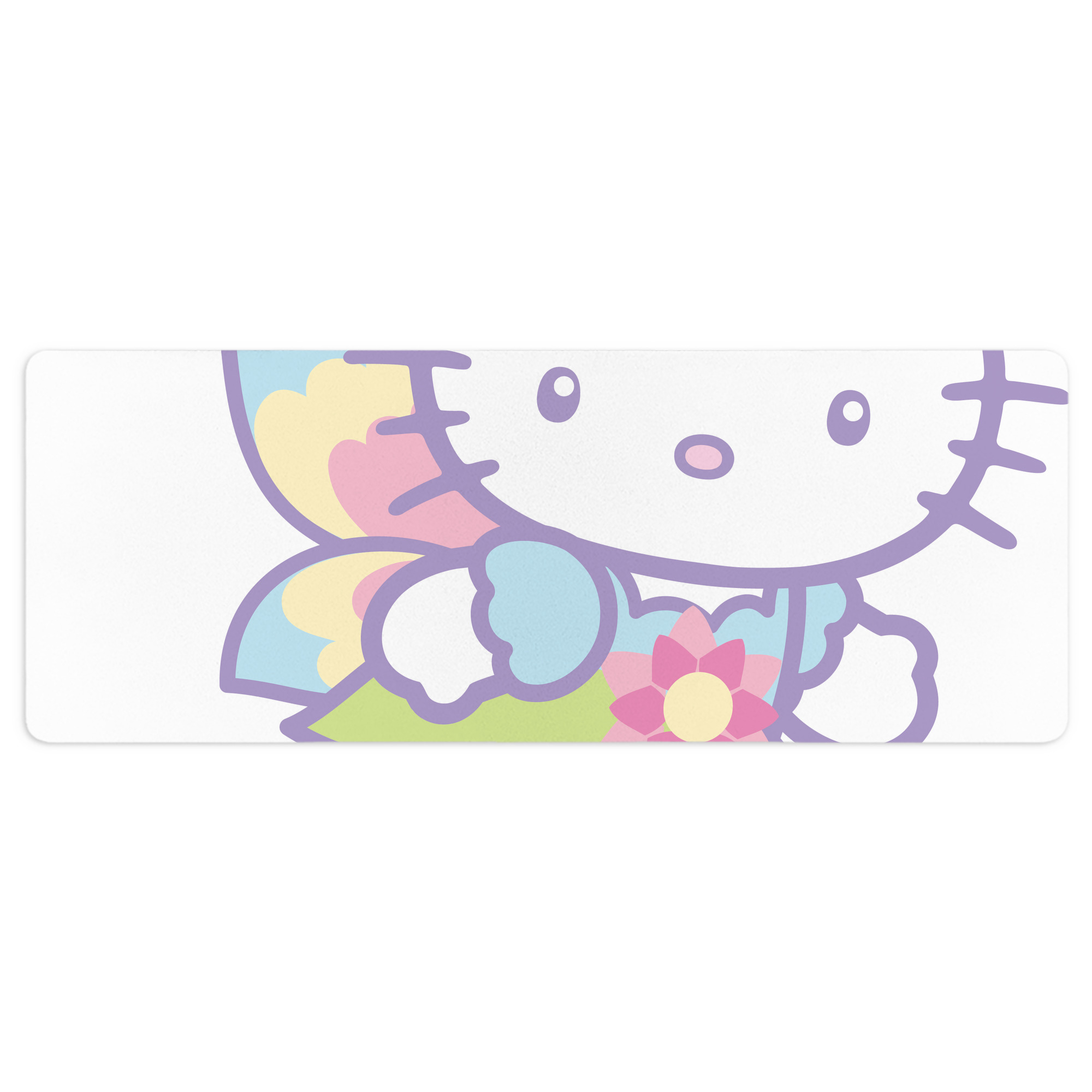 （画像用） Hello Kitty ハローキティ ステッチ加工 大判デスクマット／滑り止めマウスパッド