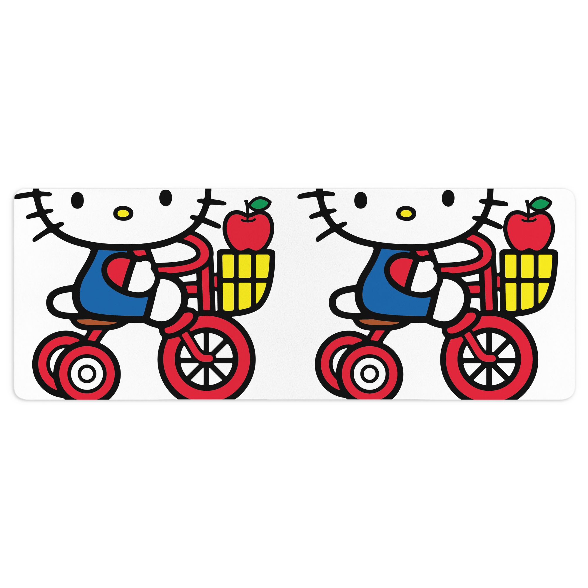 （画像用） Hello Kitty ハローキティ ステッチ加工 大判デスクマット／滑り止めマウスパッド