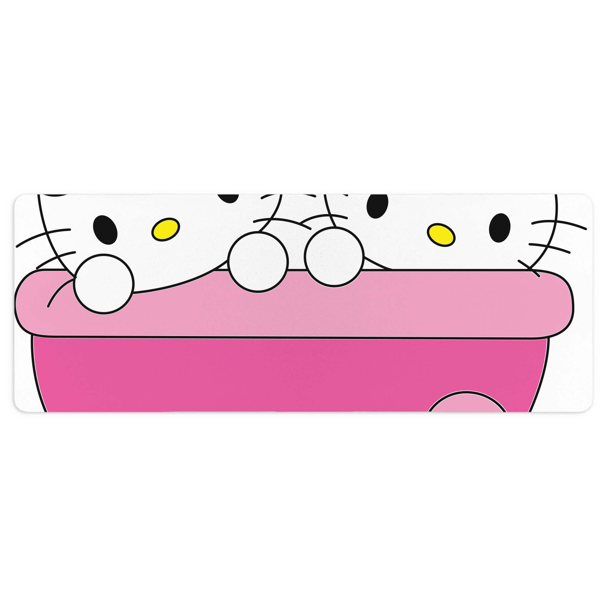 （画像用） Hello Kitty ハローキティ ステッチ加工 大判デスクマット／滑り止めマウスパッド